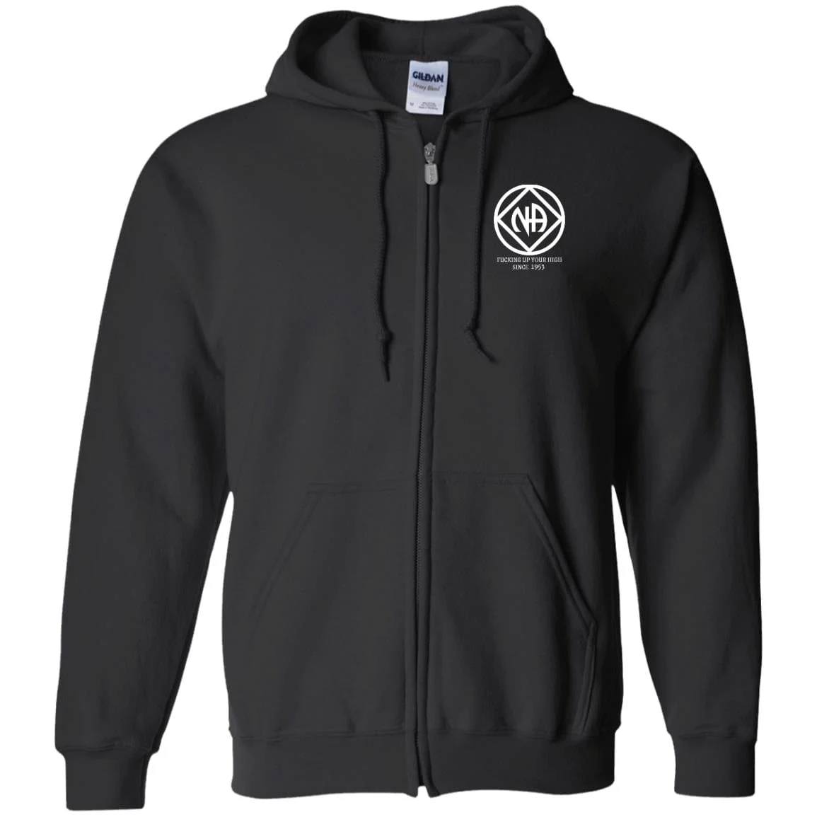 NA Zip Hoodie | Inspiring Sobriety | NA - F'ng Up Your High Since 1953 - Image 4