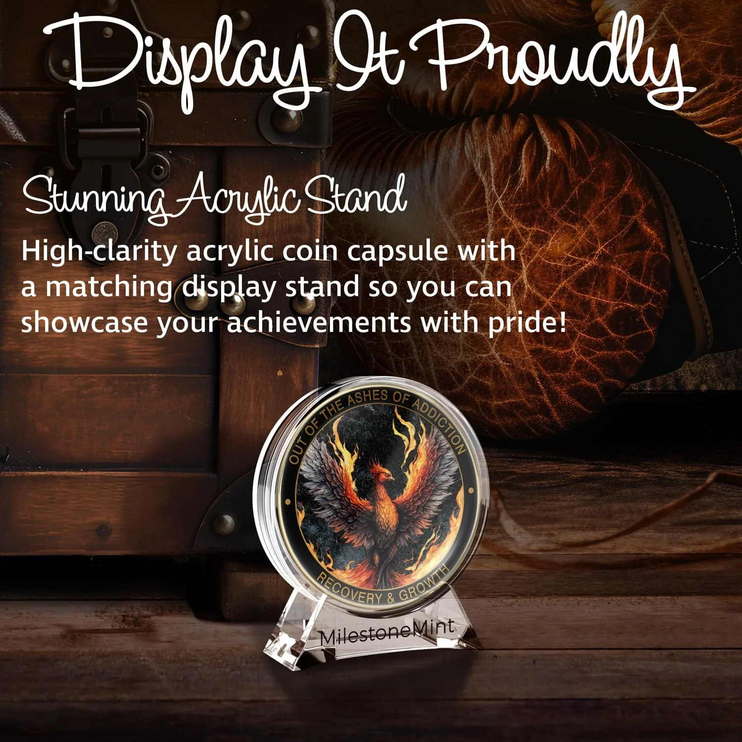 Recovery Medallion Coin I Inspiring Sobriety I The Phoenix - Image 4