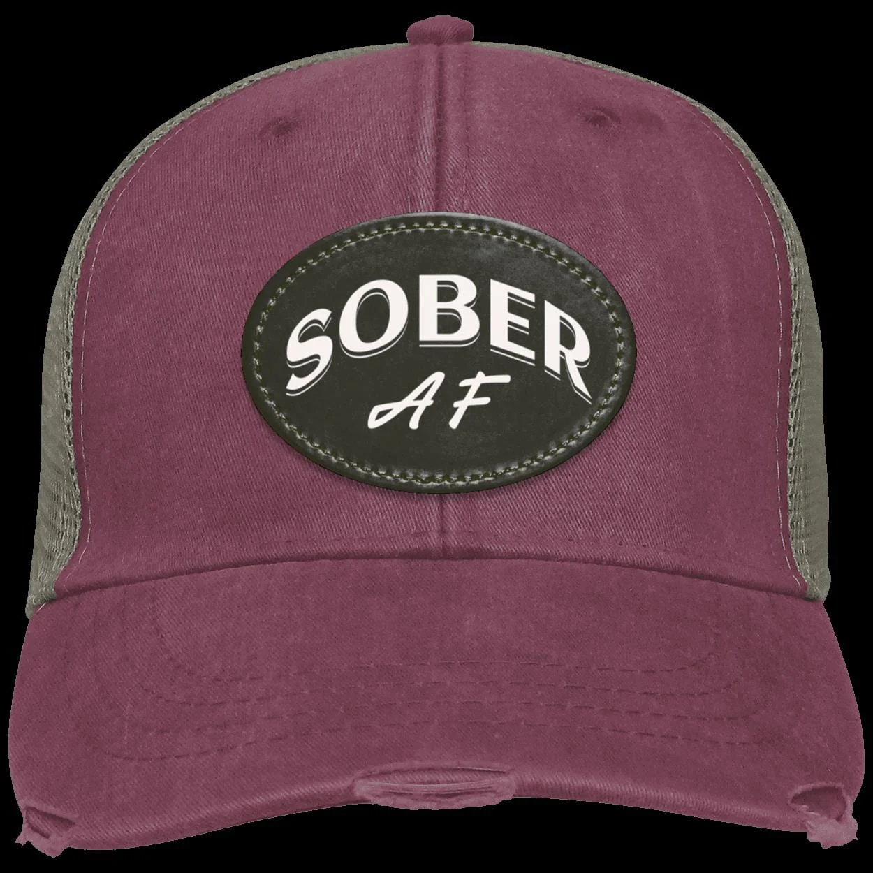 Recovery Distressed Hat | Inspiring Sobriety |  Sober AF - Image 7
