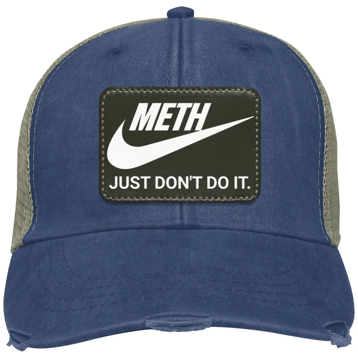 Recovery Distressed Ollie Cap | Inspiring Sobriety | Meth Just Don't Do It - Image 3