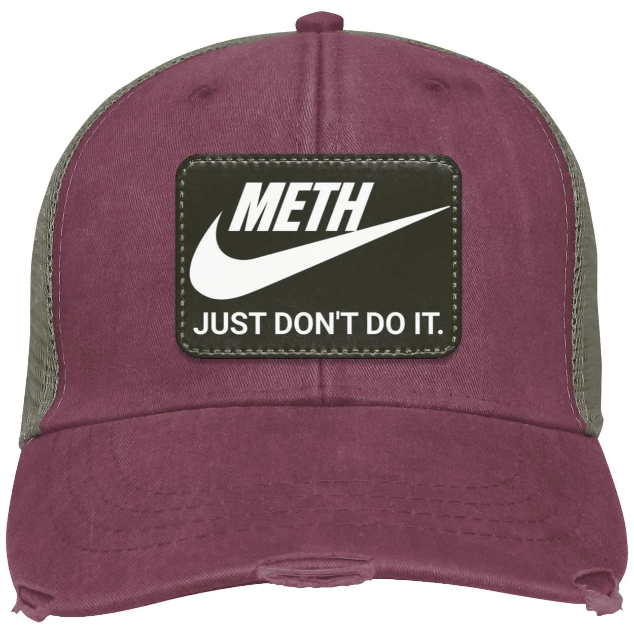 Recovery Distressed Ollie Cap | Inspiring Sobriety | Meth Just Don't Do It - Image 5