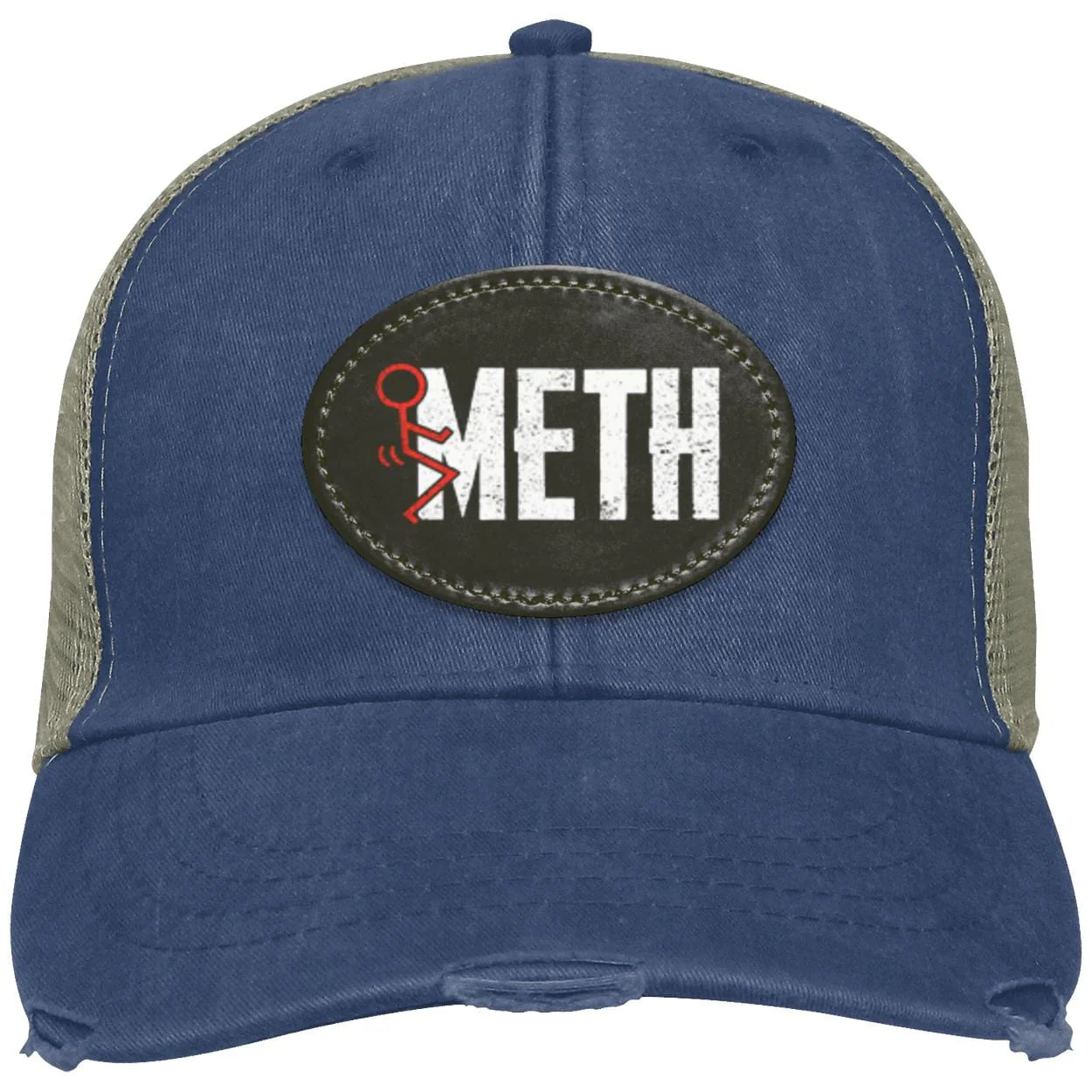 Recovery Distressed Snapback Hat | Inspiring Sobriety | F#CK Meth - Image 4