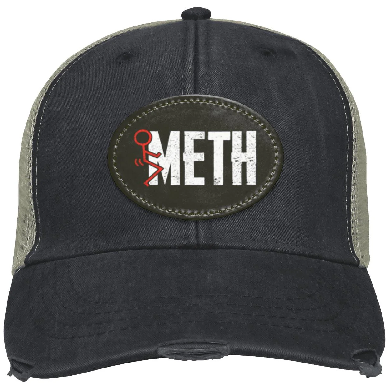 Recovery Distressed Snapback Hat | Inspiring Sobriety | F#CK Meth - Image 5