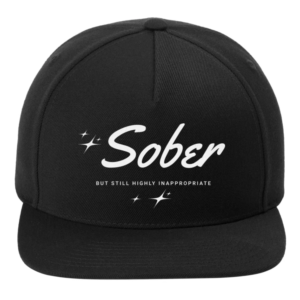 Recovery Flat Bill Snapback Hat | Inspiring Sobriety | Sober But Still Highly Inappropriate - Image 3