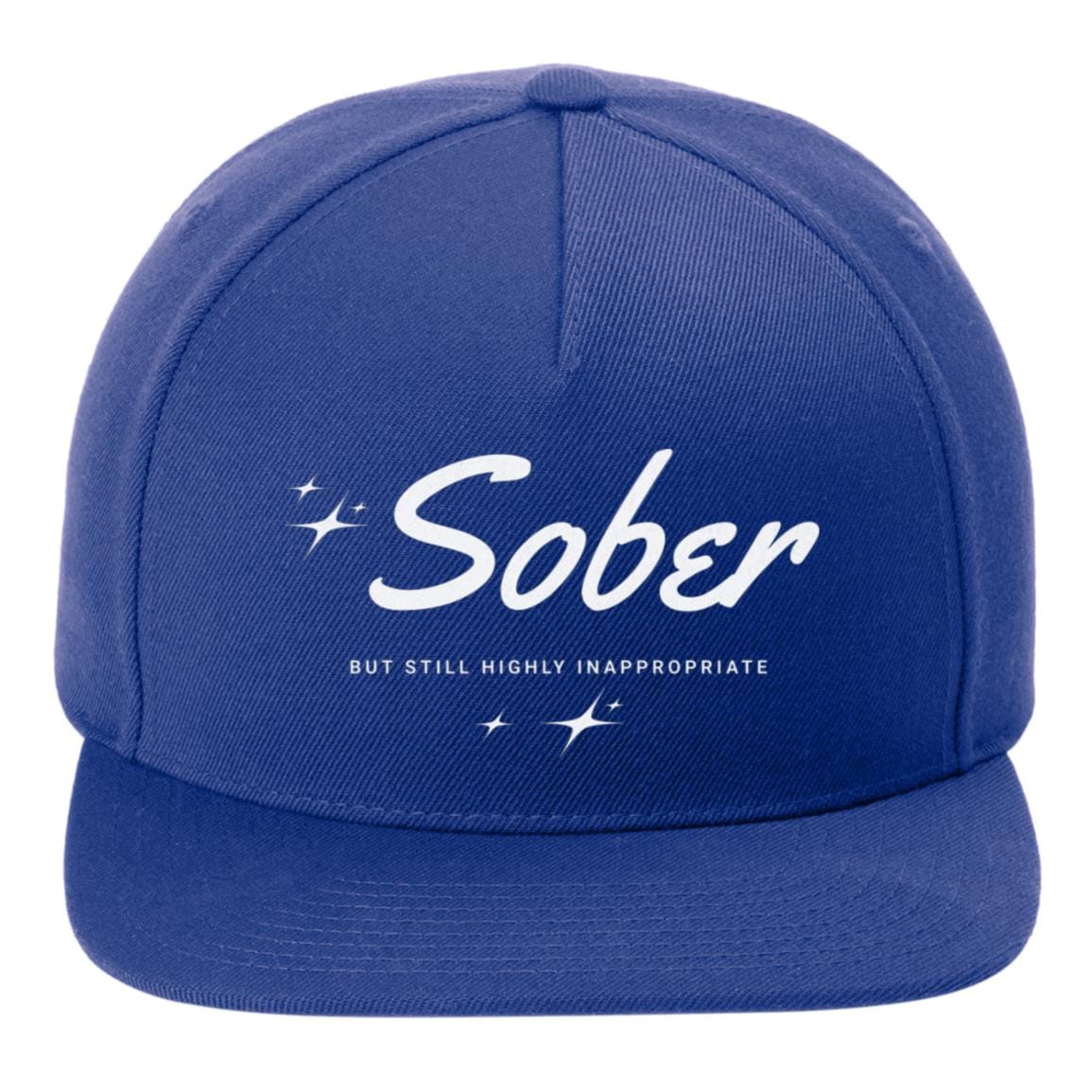 Recovery Flat Bill Snapback Hat | Inspiring Sobriety | Sober But Still Highly Inappropriate - Image 6