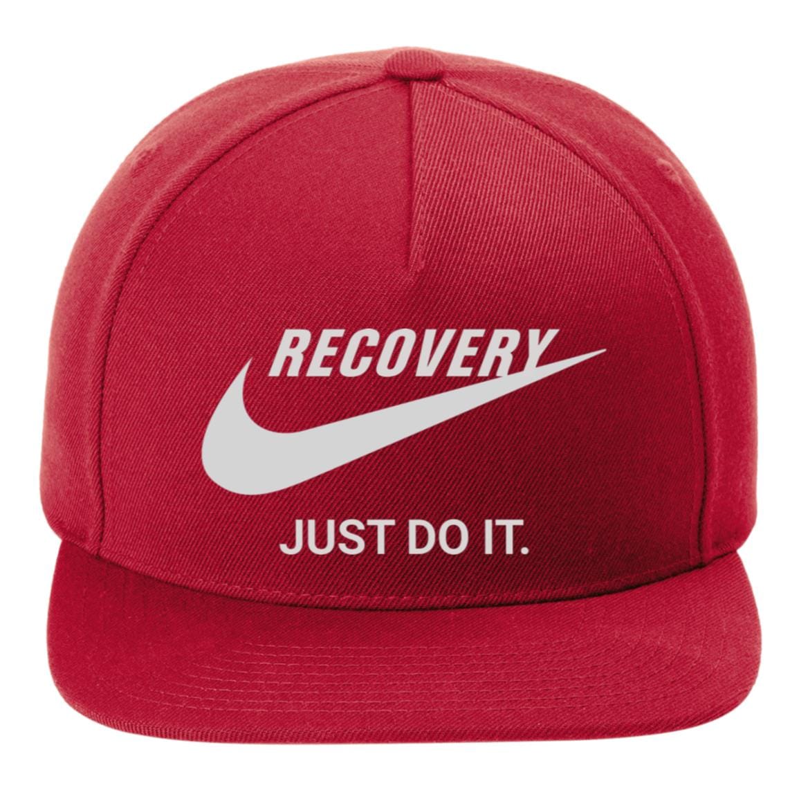 Recovery Flat Bill Snapback Hat | Inspiring Sobriety |   Recovery Just Do It