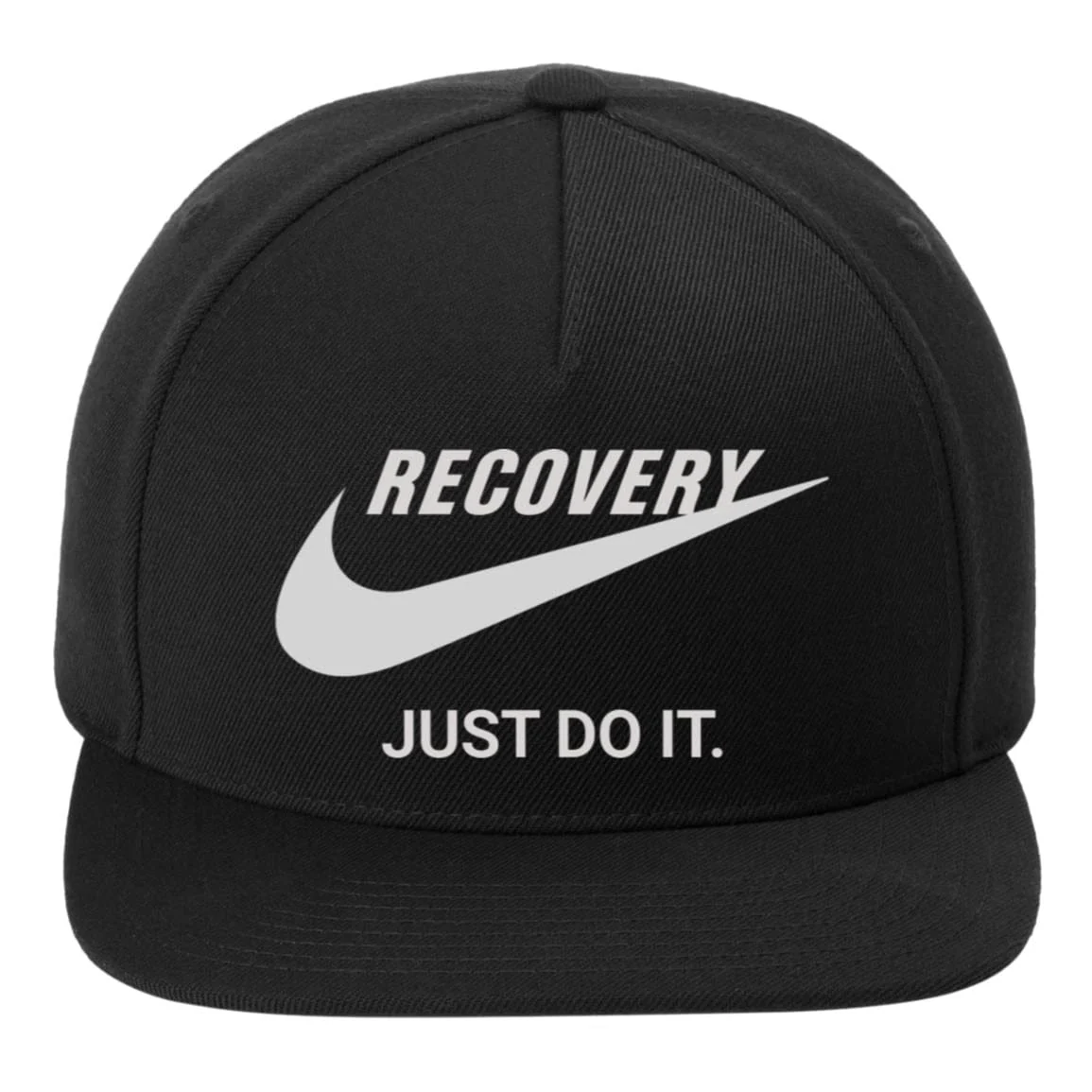 Recovery Flat Bill Snapback Hat | Inspiring Sobriety |   Recovery Just Do It - Image 3