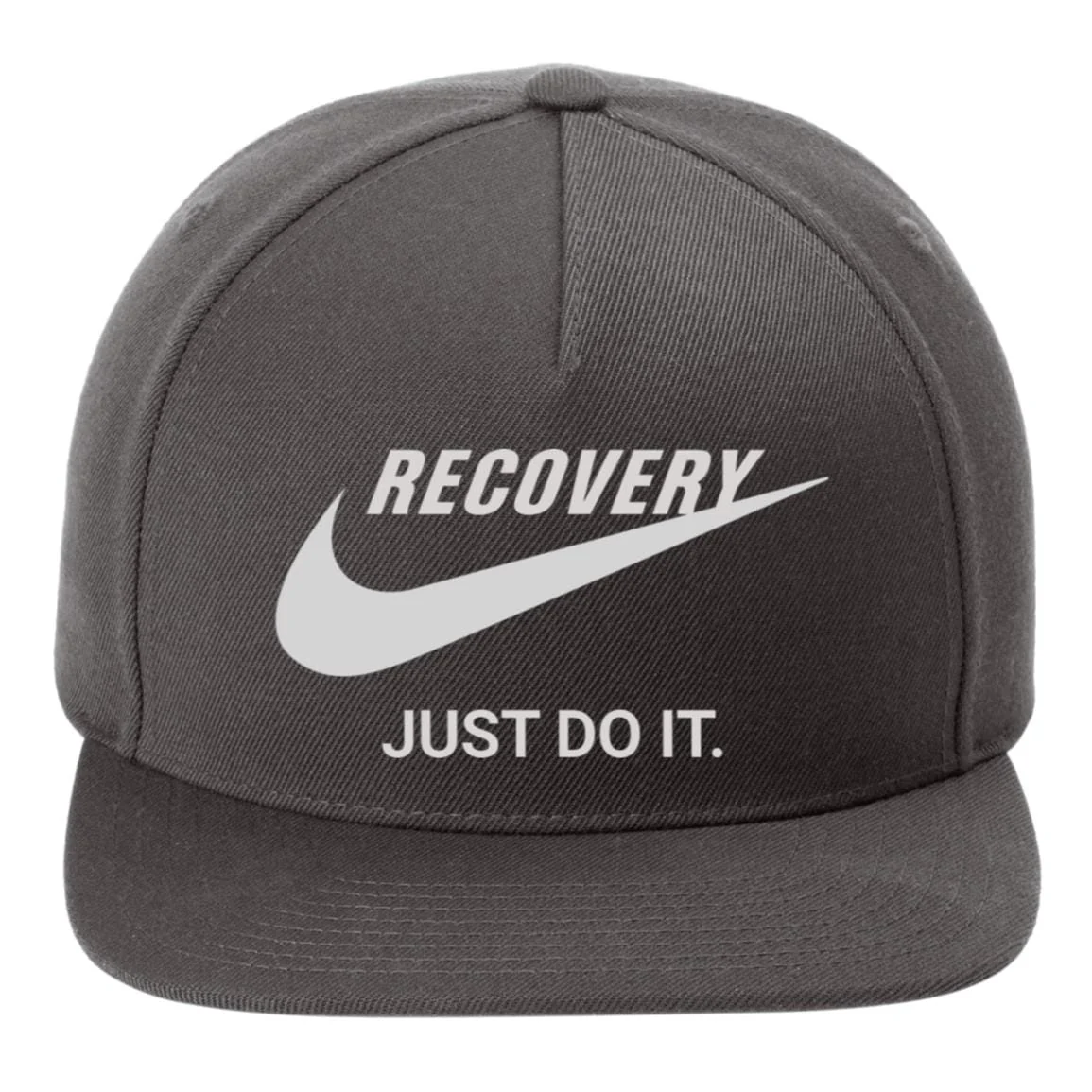 Recovery Flat Bill Snapback Hat | Inspiring Sobriety |   Recovery Just Do It - Image 4