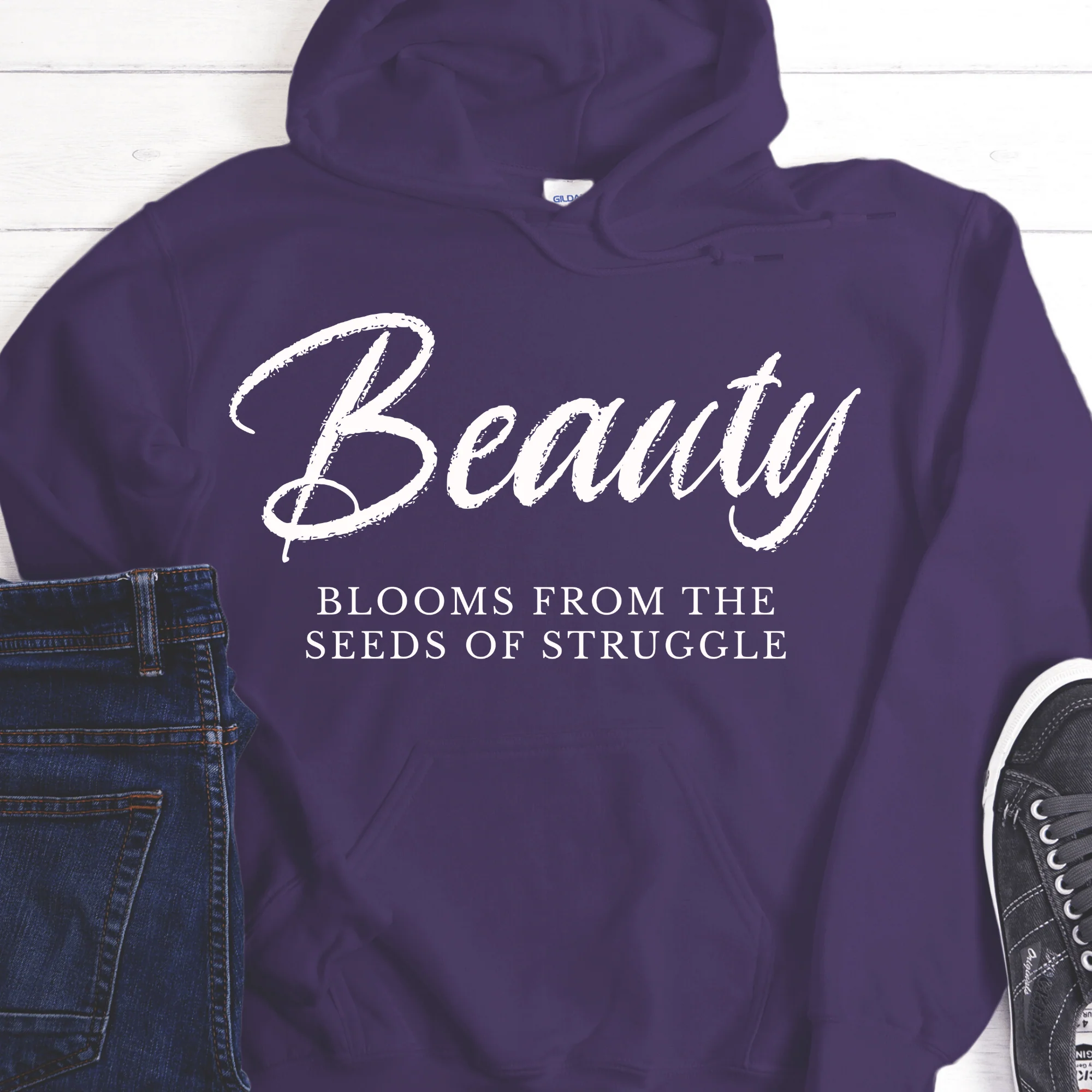 Recovery Hoodie | Inspiring Sobriety | Beauty Blooms From The Seeds of Struggle - Image 5