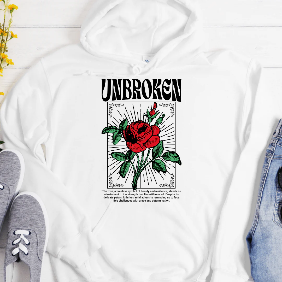 Recovery Hoodie | Inspiring Sobriety | Unbroken Rose - Image 2