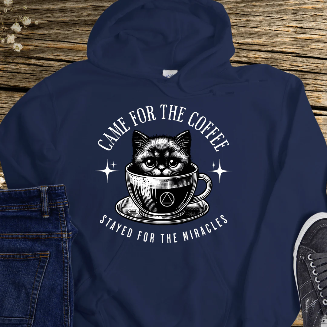 Custom Recovery Hoodie | Inspiring Sobriety |  Coffee & Miracles - Image 4