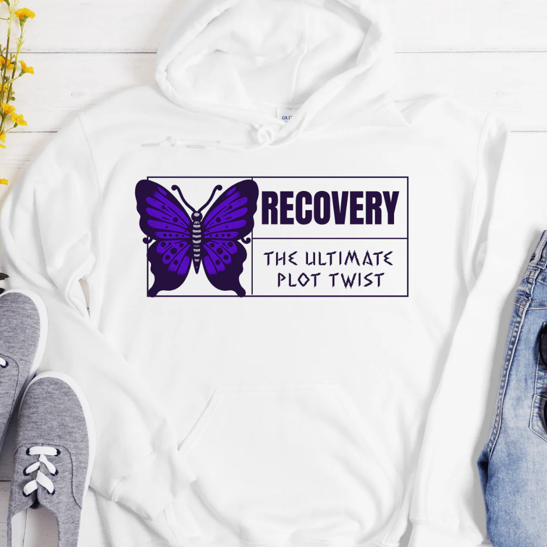 Recovery Hoodie | Inspiring Sobriety |  Recovery - The Ultimate Plot Twist - Image 3