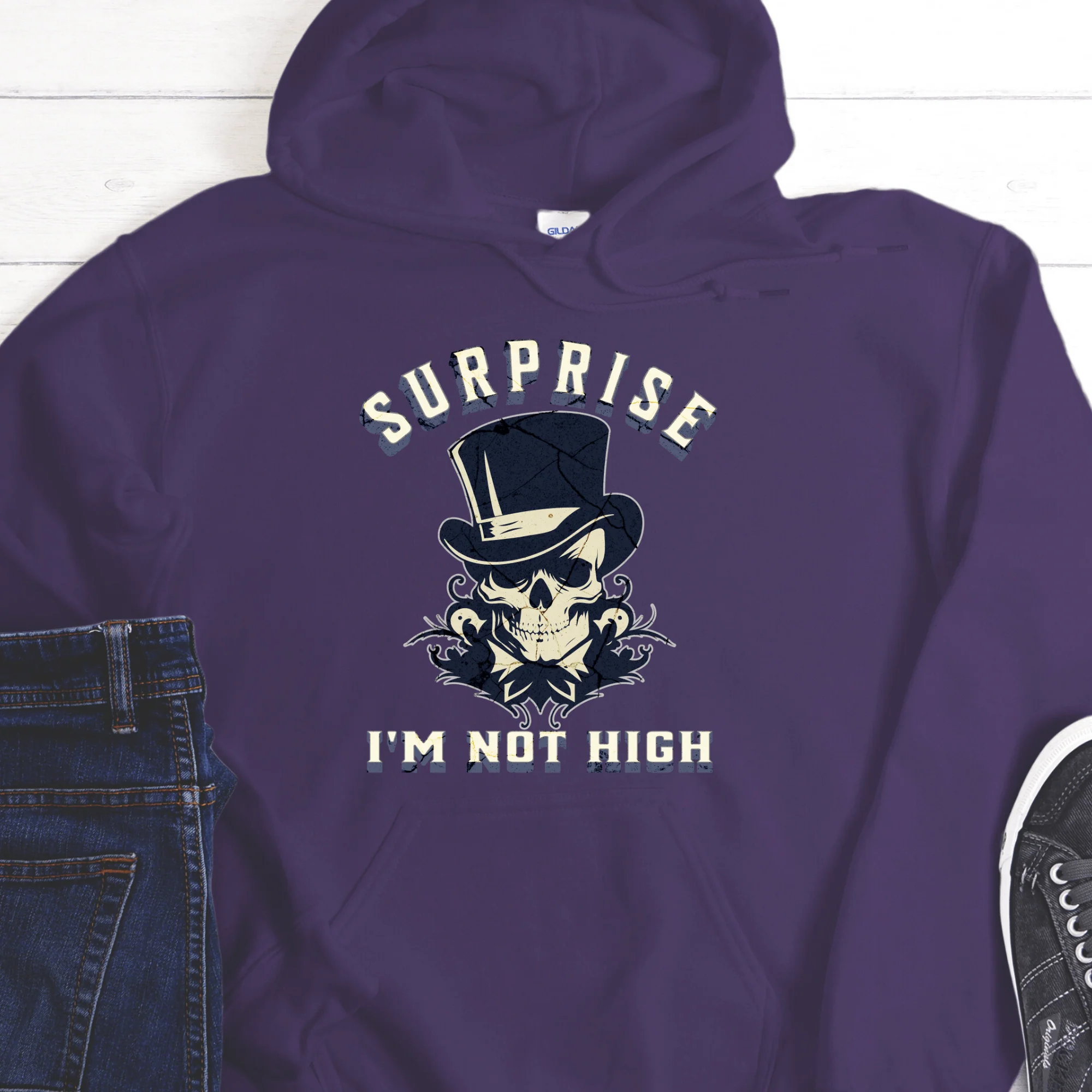 Recovery Hoodie | Inspiring Sobriety |  Surprise I'm Not High - Image 3