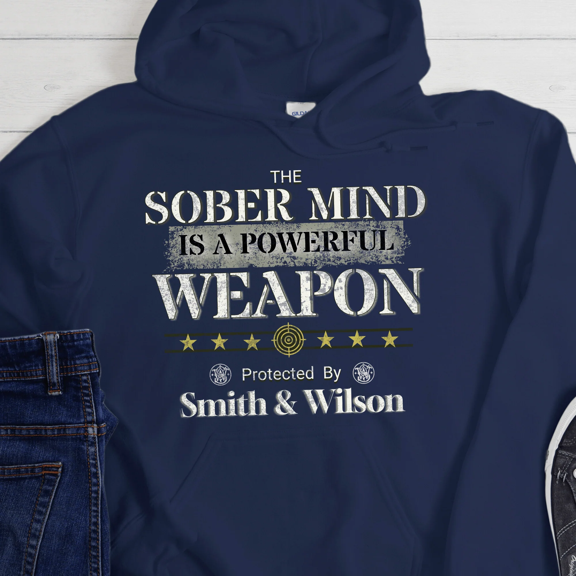 Recovery Hoodie | Inspiring Sobriety |  The Sober Mind  Is a Powerful Weapon - Image 2