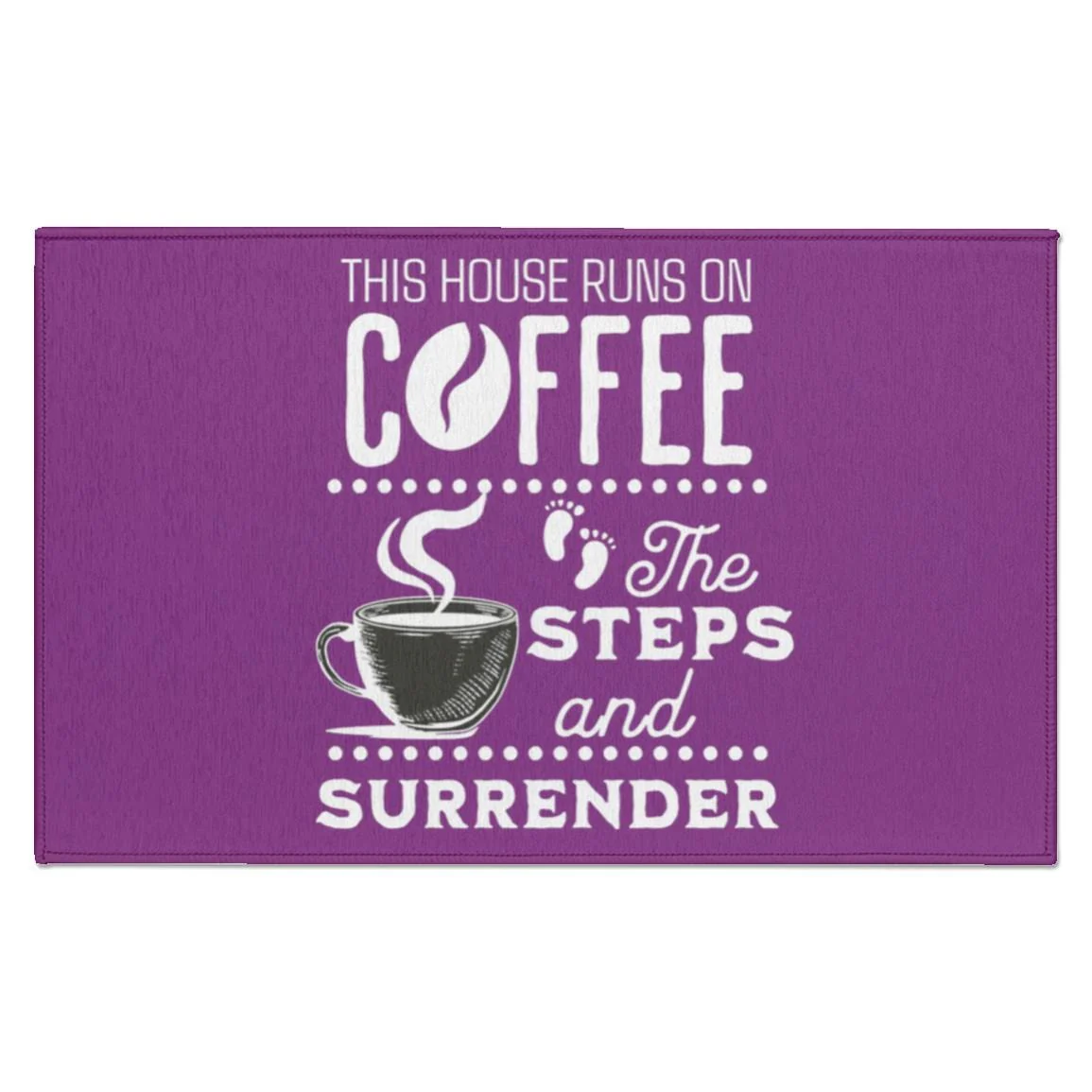 Recovery Indoor Doormat | Inspiring Sobriety |  This House Runs on Coffee, The Steps & Surrender - Image 6