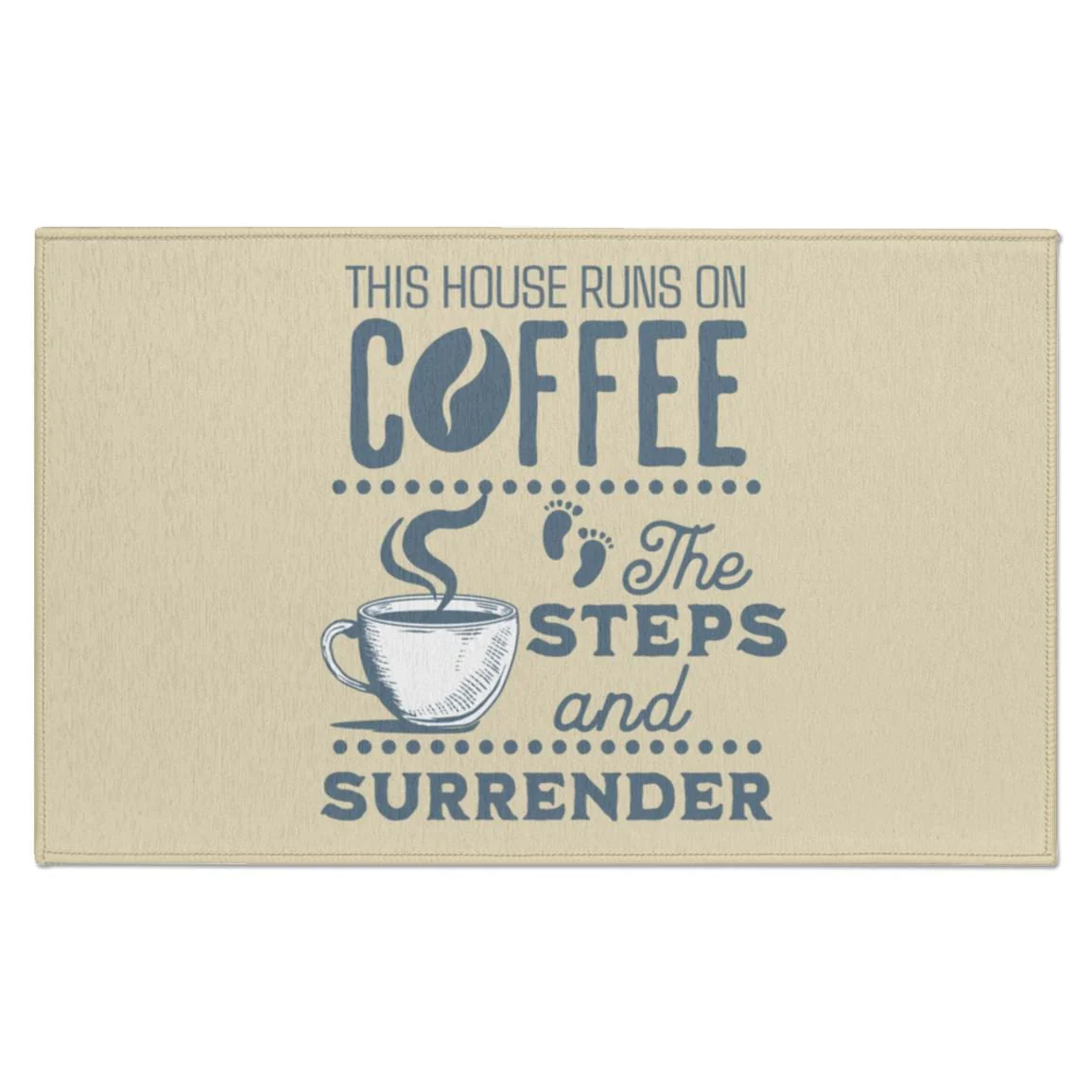 Recovery Indoor Doormat | Inspiring Sobriety | This House Runs on Coffee, The Steps, & Surrender - Image 8