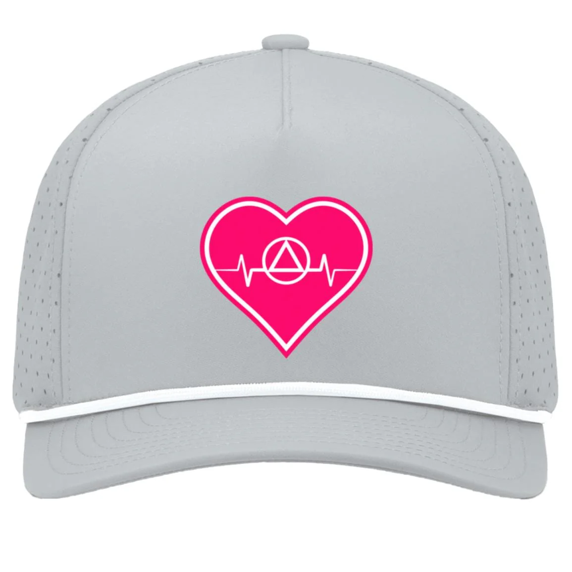 Recovery Snapback Hat | Inspiring Sobriety | AA Symbol Heartbeat - Image 4