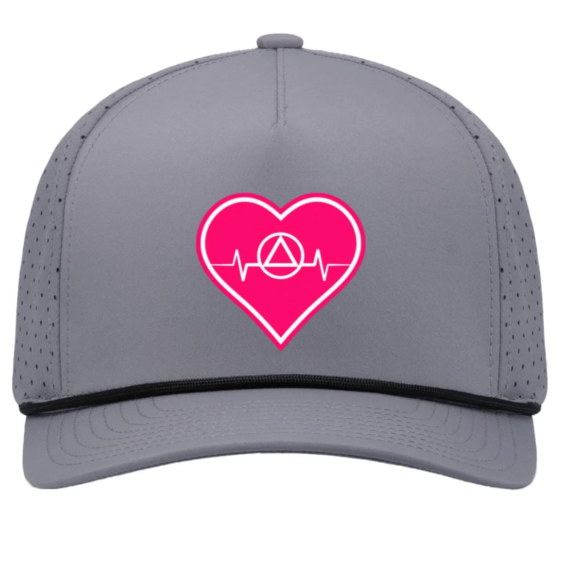 Recovery Snapback Hat | Inspiring Sobriety | AA Symbol Heartbeat - Image 7