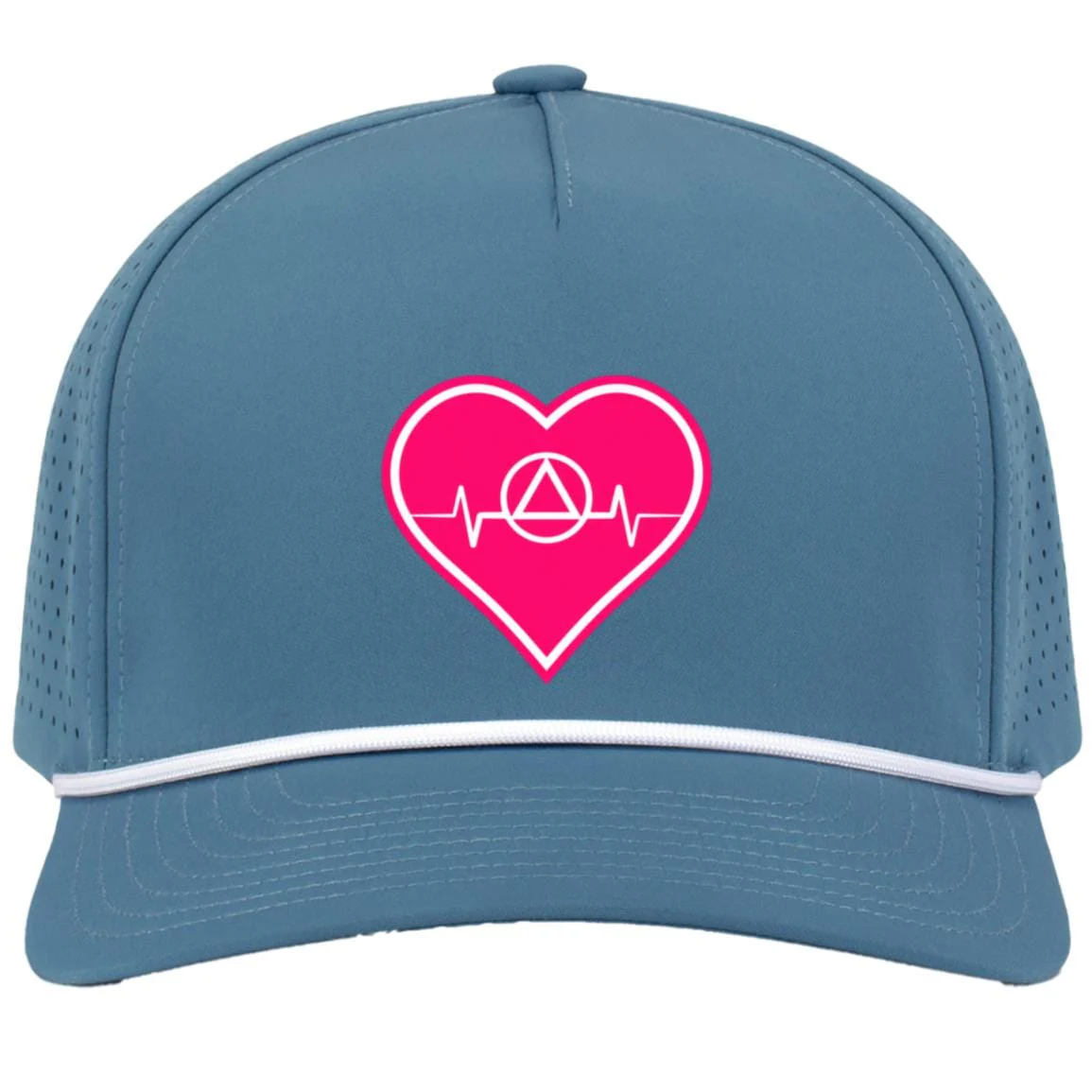Recovery Snapback Hat | Inspiring Sobriety | AA Symbol Heartbeat - Image 9