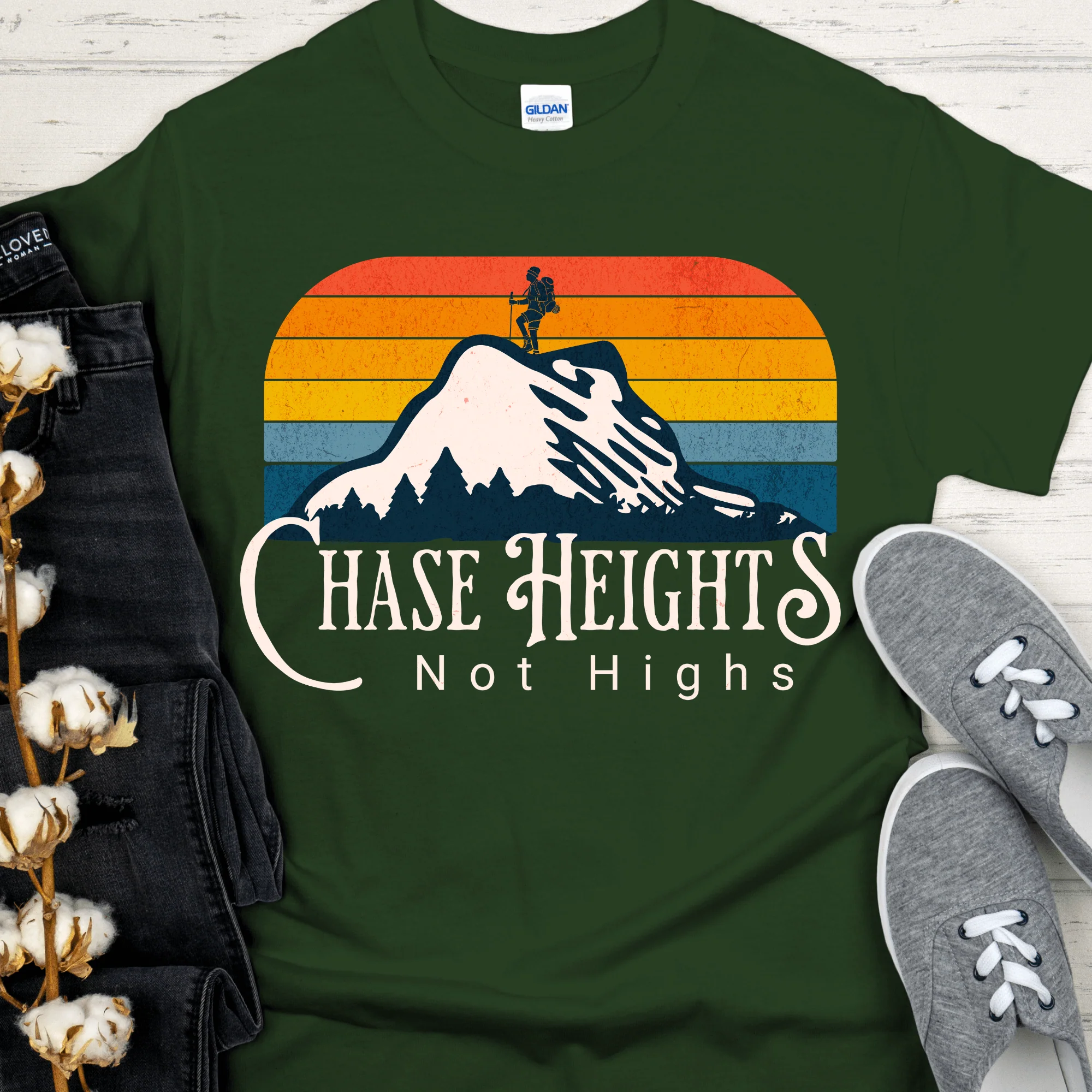 Recovery T-Shirt | Inspiring Sobriety | Chase Heights, Not Highs - Image 2