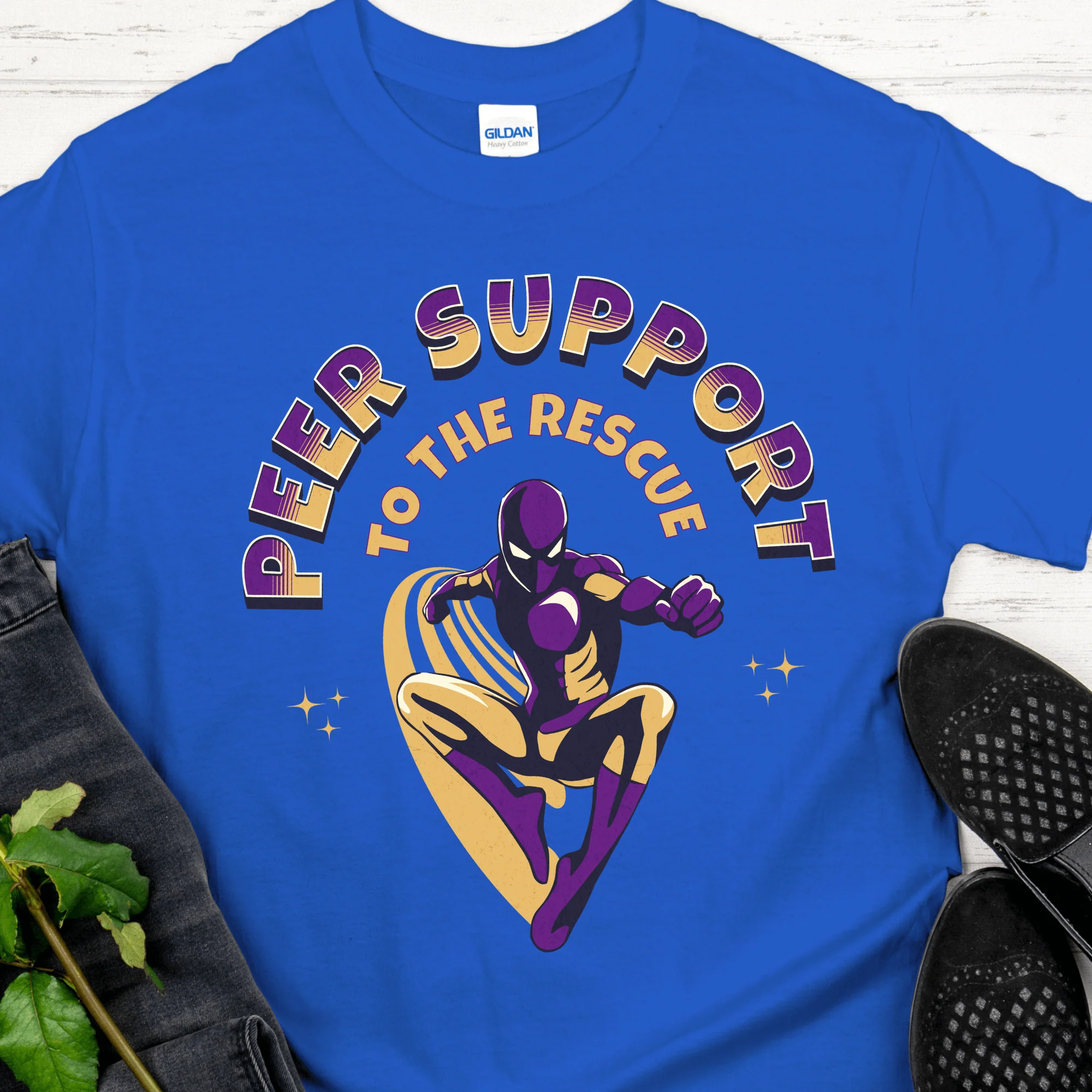 Recovery T-Shirt | Inspiring Sobriety |  Peer Support To The Rescue - Image 4