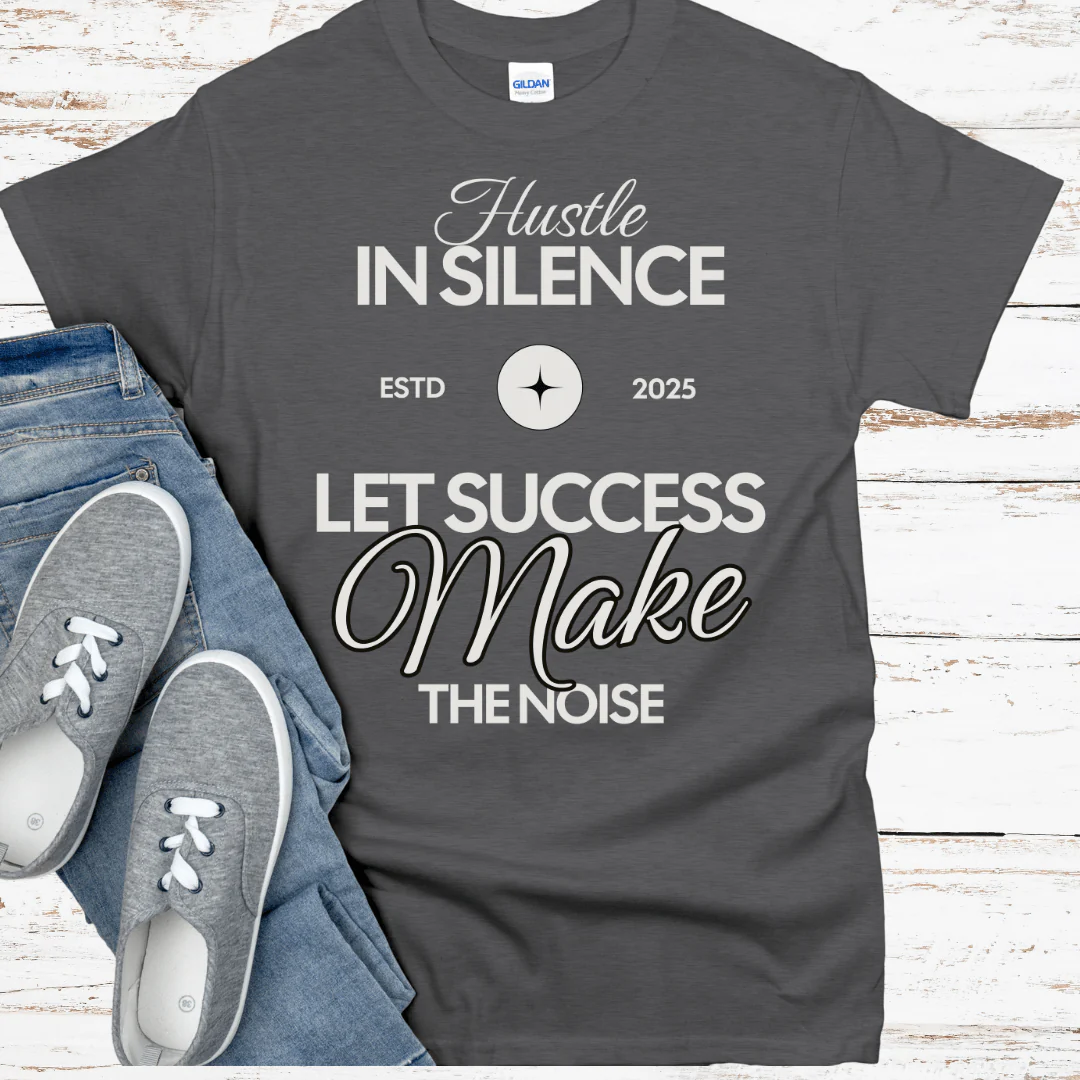 Recovery T-Shirt | Inspiring Sobriety | Hustle in Silence - Image 3