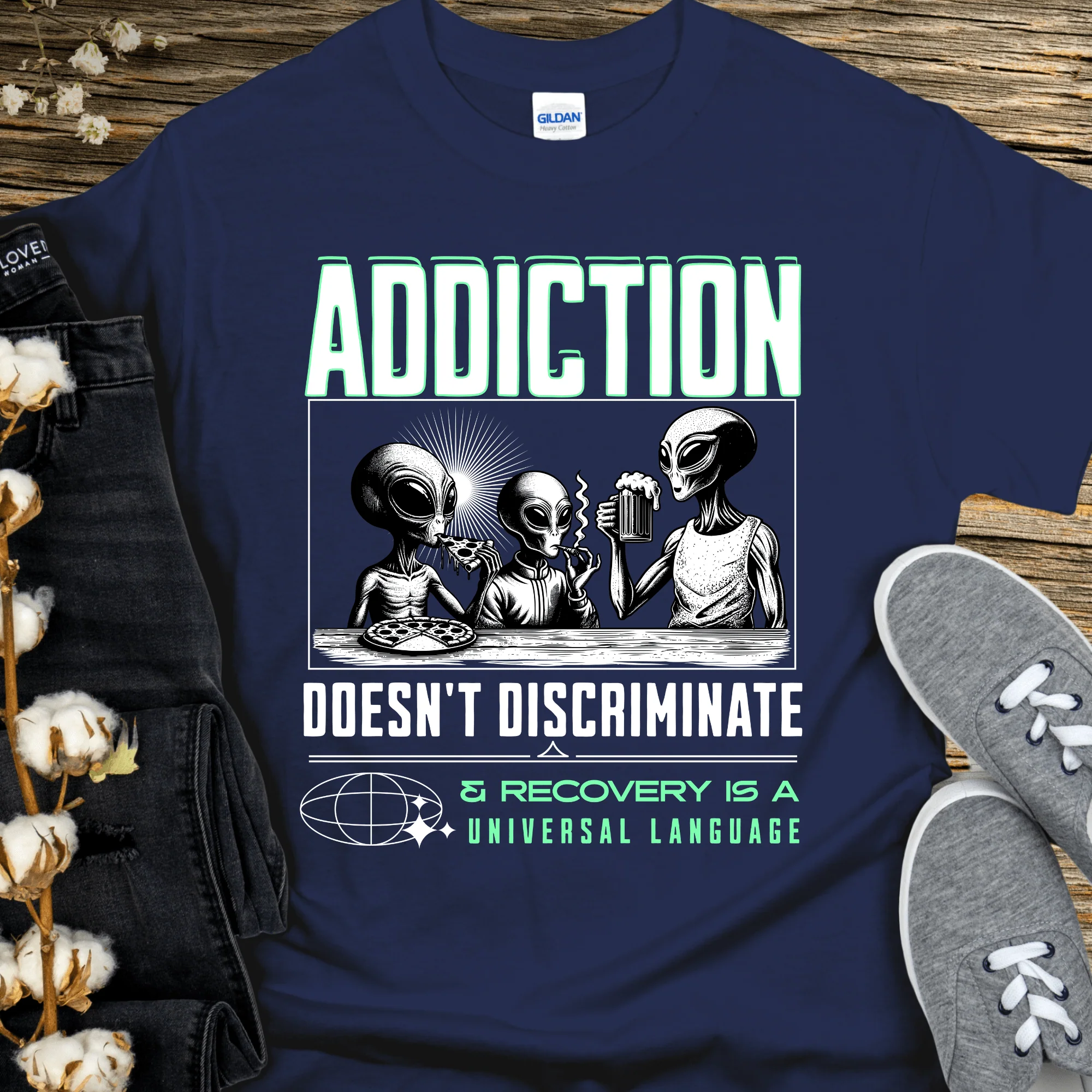 Recovery T-Shirt | Inspiring Sobriety |  Addicted Aliens - Image 3