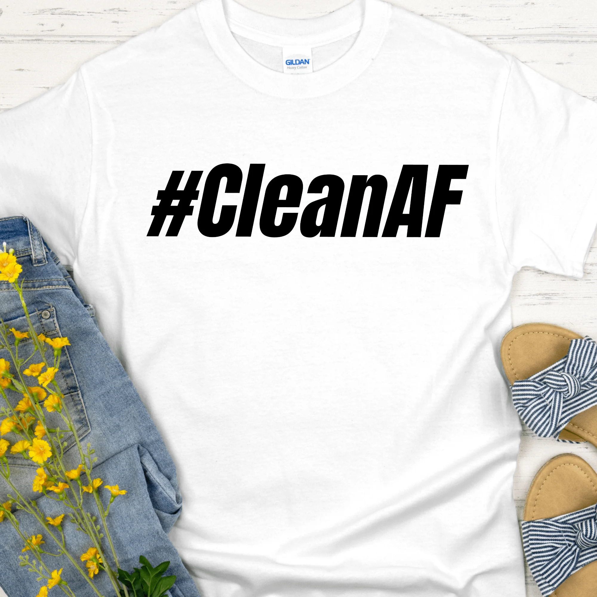 Recovery T-Shirt | Inspiring Sobriety |  #CleanAF - Image 2