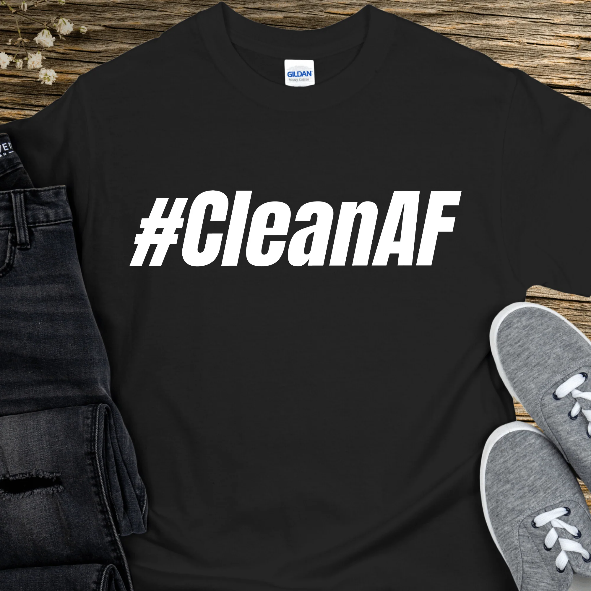 Recovery T-Shirt | Inspiring Sobriety |  #CleanAF - Image 3