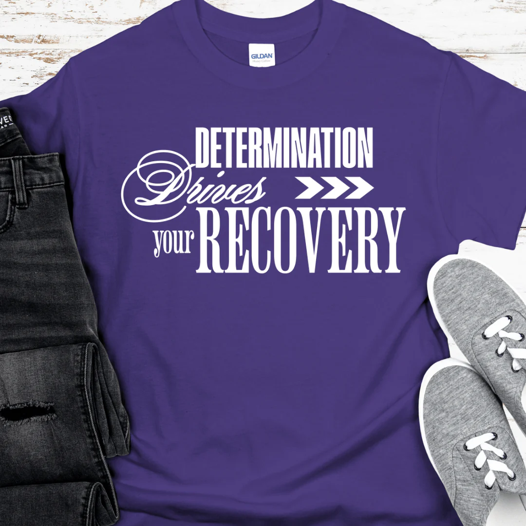 Recovery T-Shirt | Inspiring Sobriety |  Determination Drives Recovery - Image 6