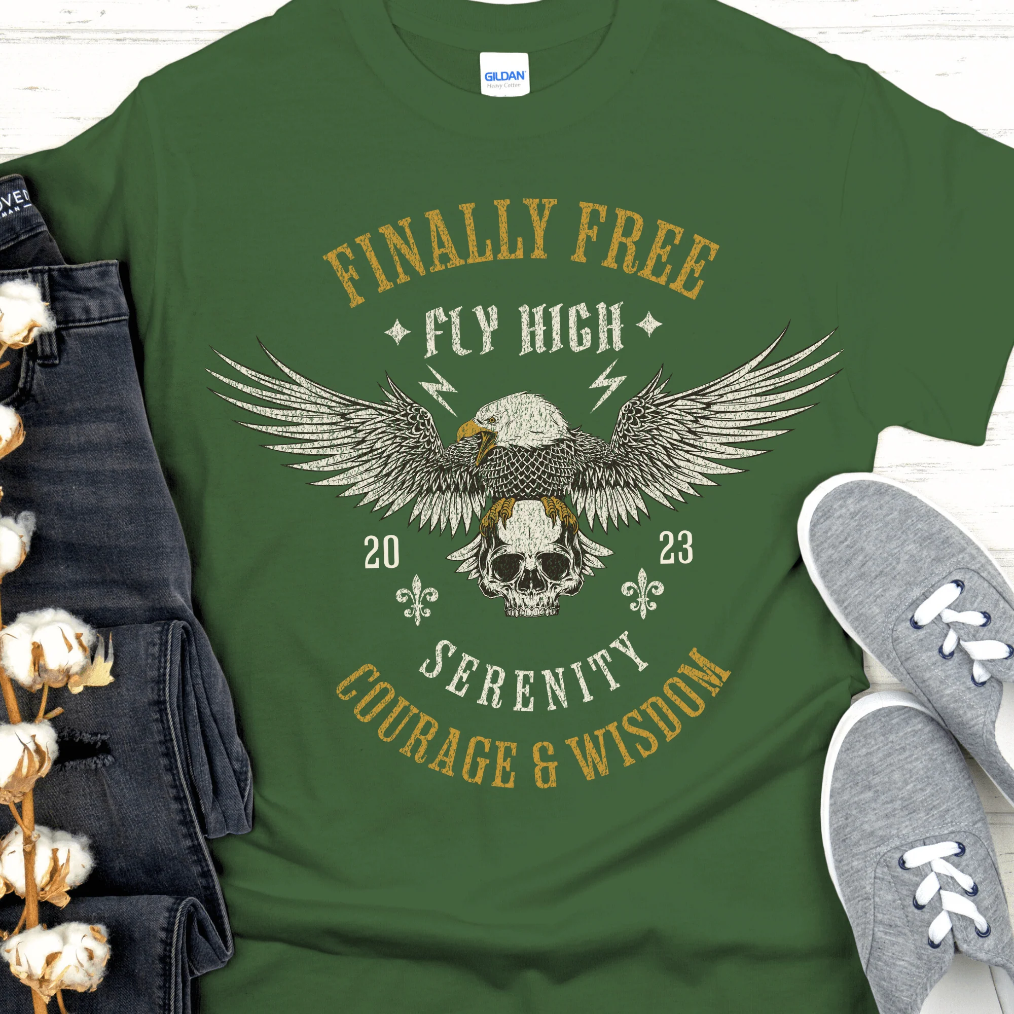 Custom Recovery T-Shirt | Inspiring Sobriety |  Finally Free - Image 3