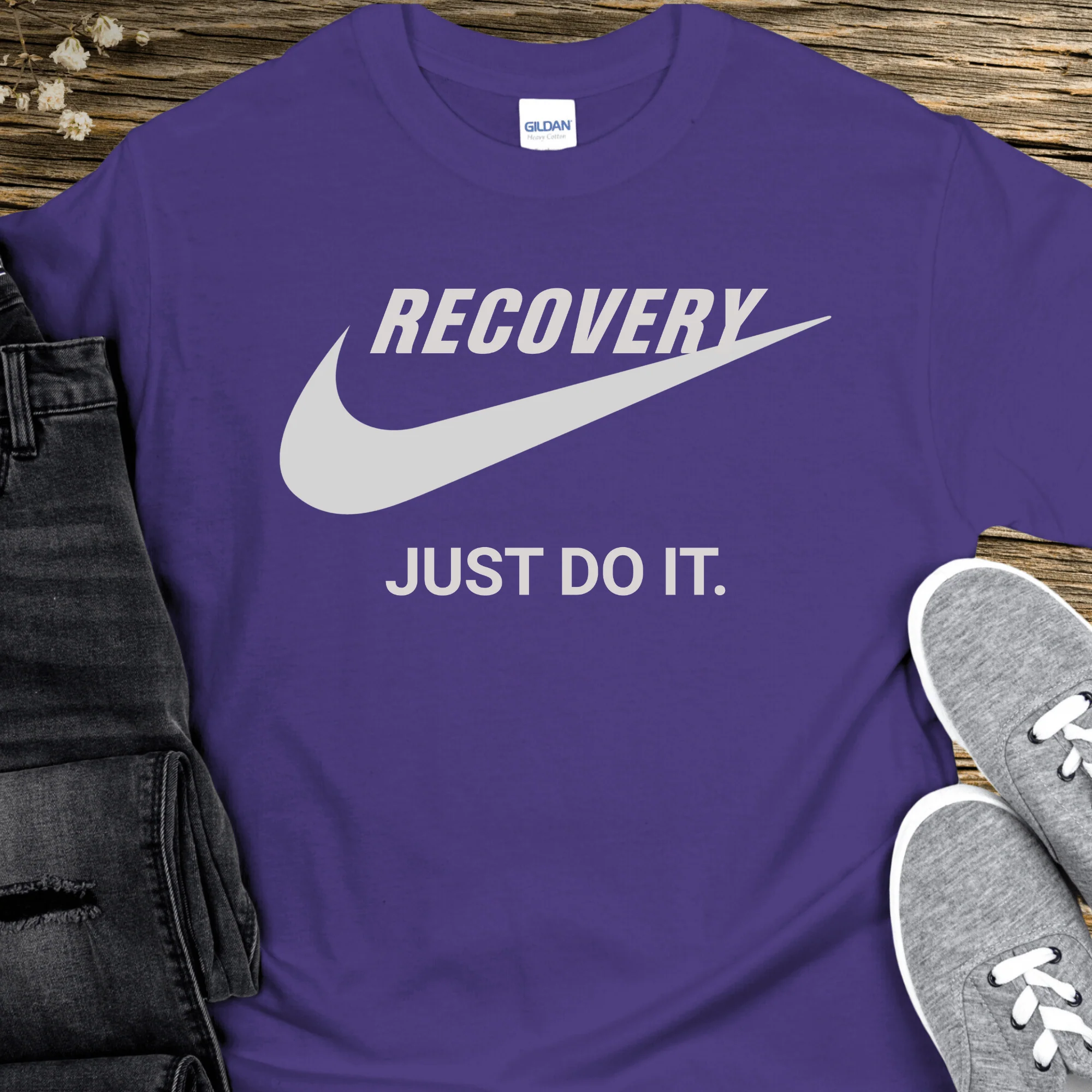 Recovery T-Shirt | Inspiring Sobriety |  Recovery - Just Do It - Image 5