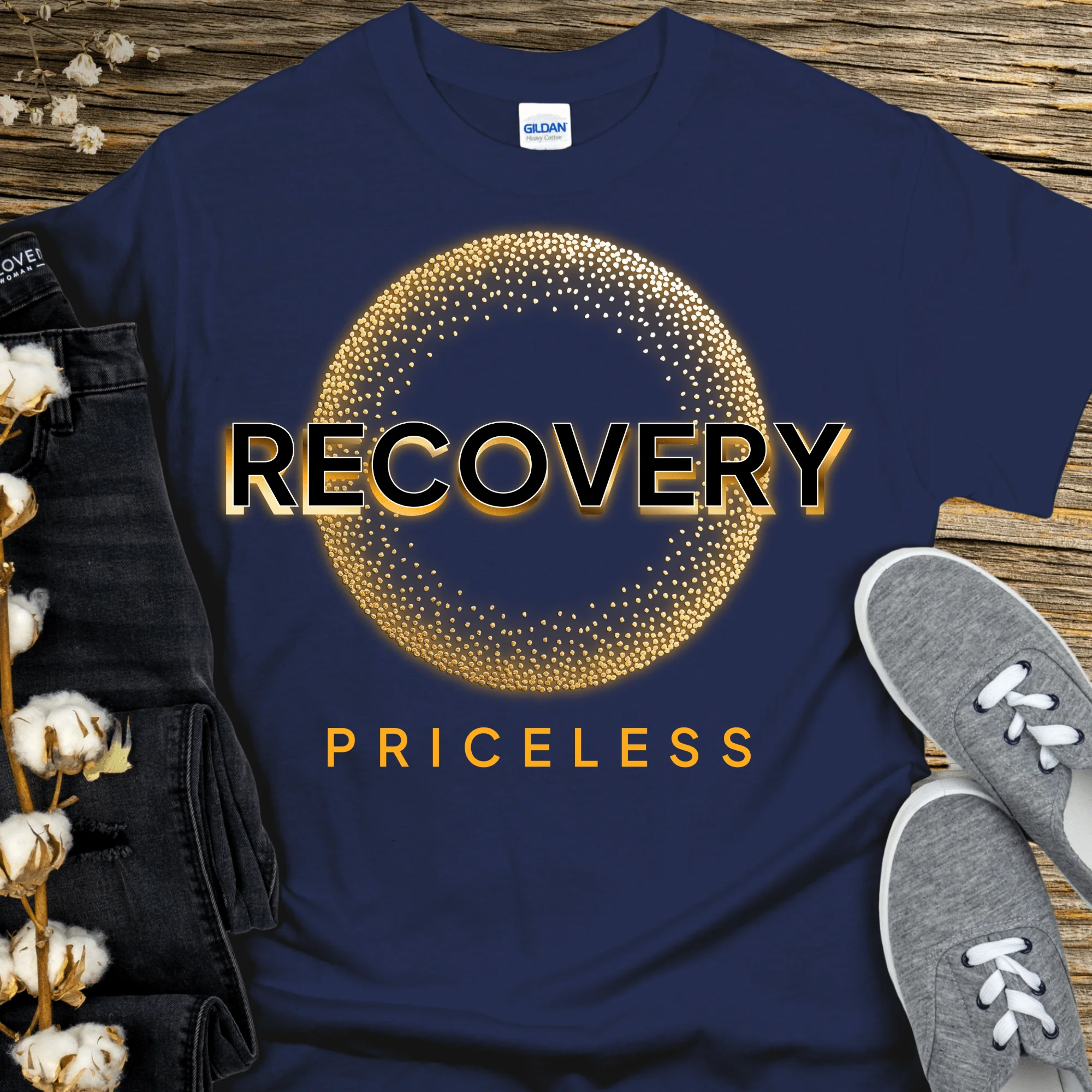 Recovery T-Shirt | Inspiring Sobriety |  Recovery - Priceless - Image 3