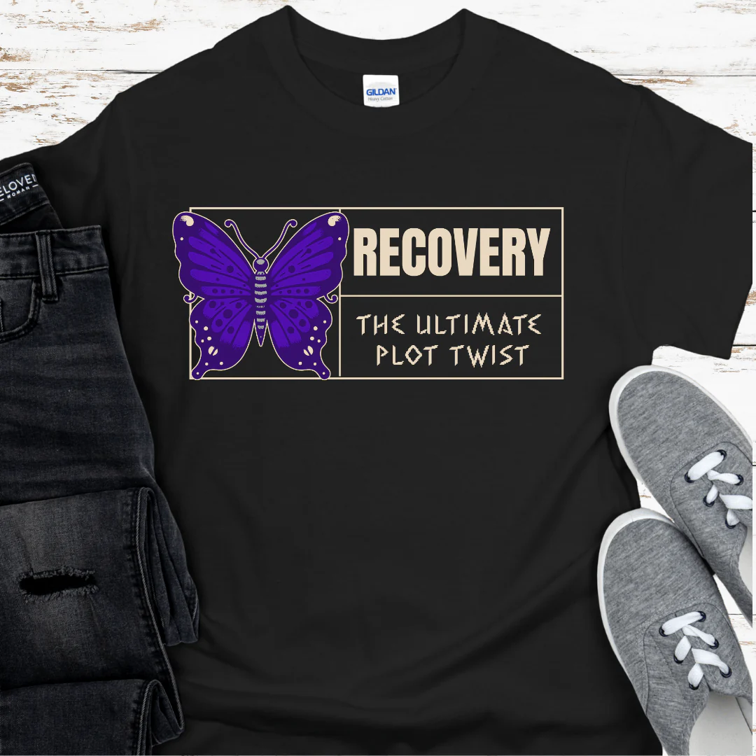 Recovery T-Shirt | Inspiring Sobriety |  Recovery - The Ultimate Plot Twist - Image 2