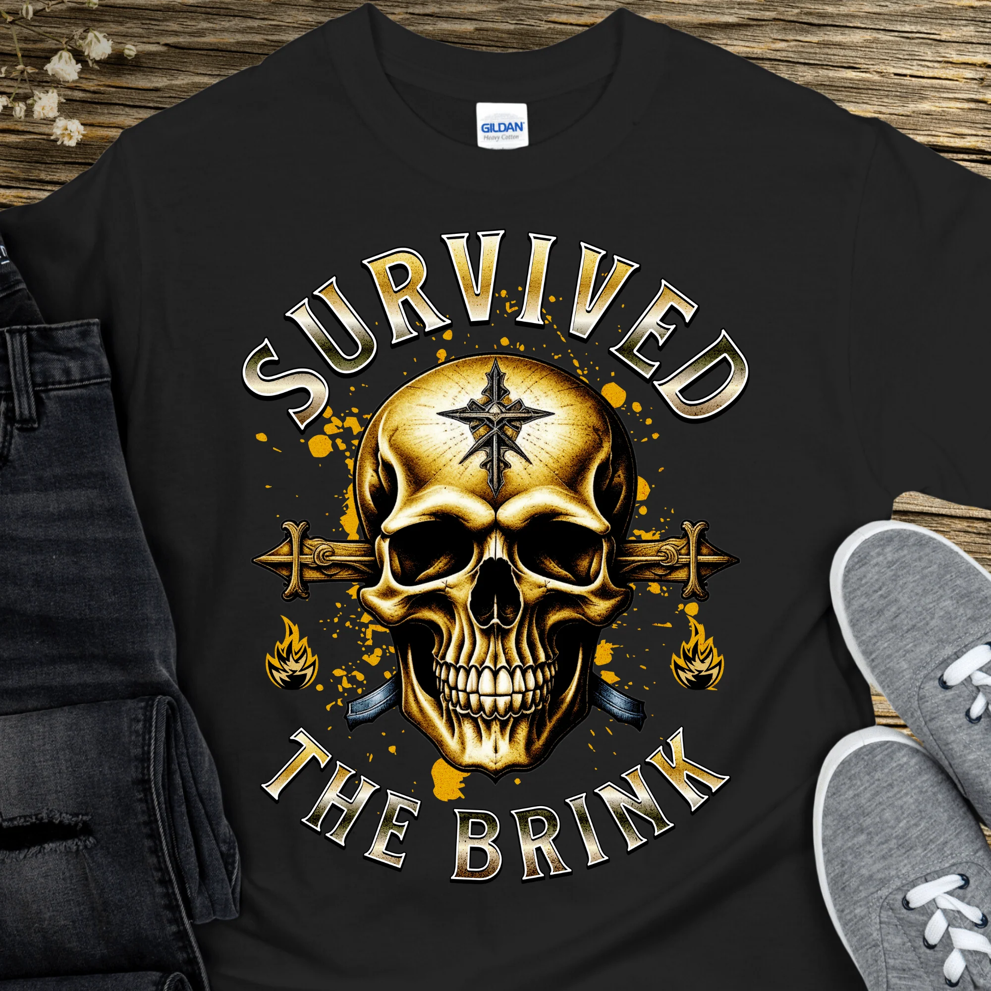 Recovery T-Shirt | Inspiring Sobriety |  Survived The Brink - Image 2