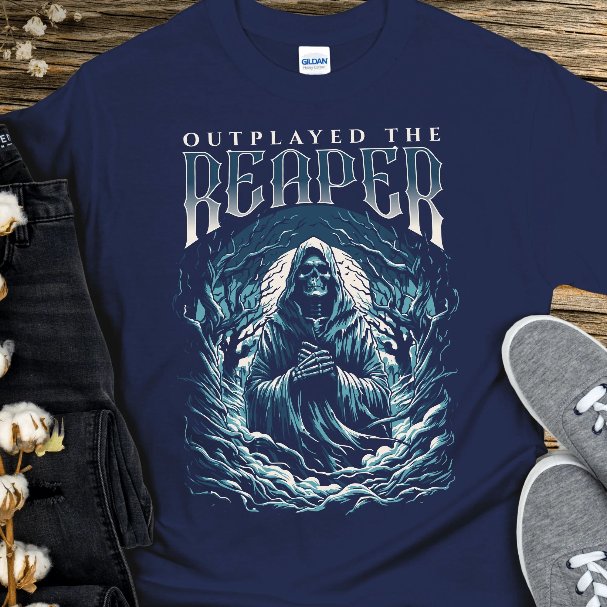 Recovery T-Shirt | Inspiring Sobriety |  Outplayed The Reaper - Image 3
