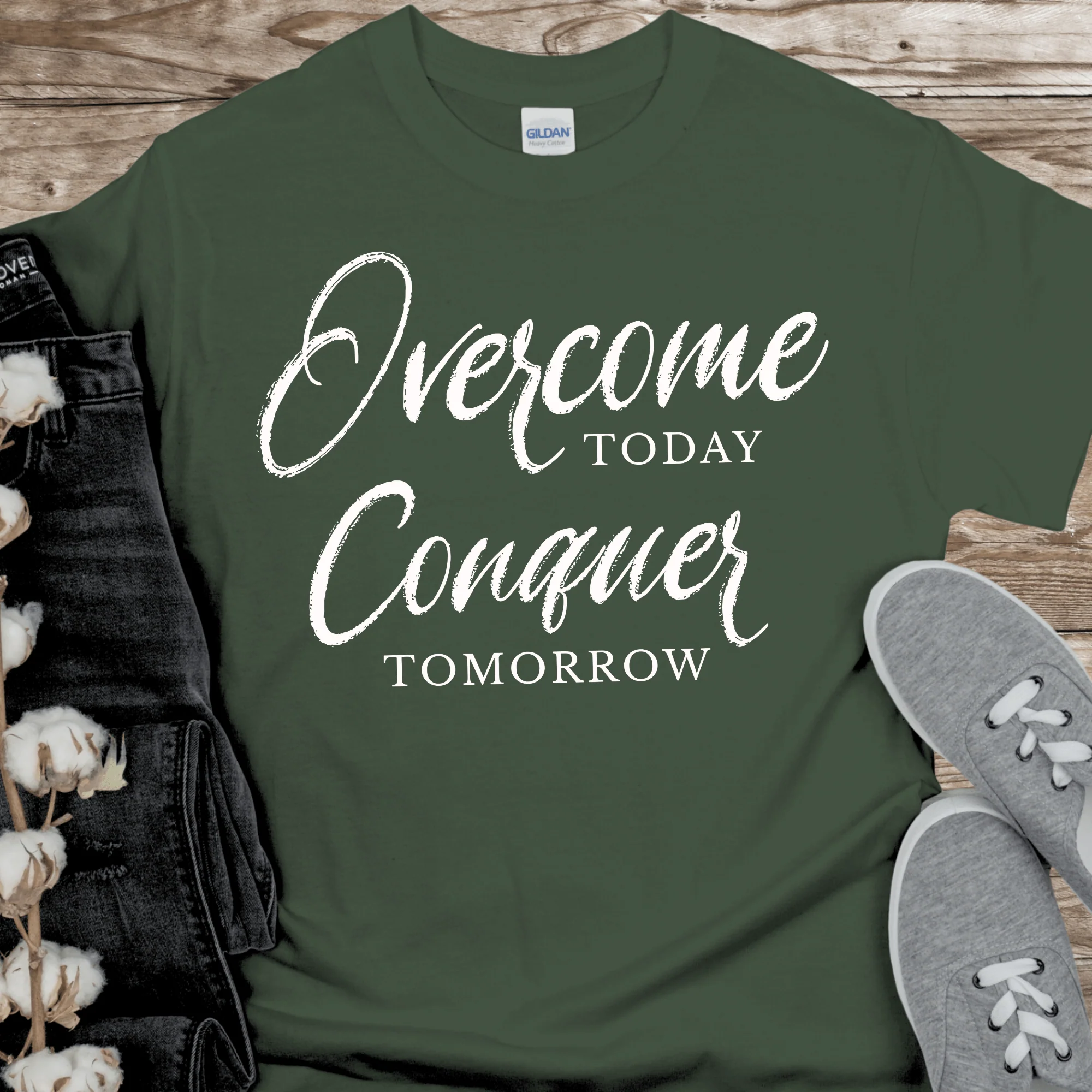 Recovery T-Shirt | Inspiring Sobriety |  Overcome Today, Conquer Tomorrow - Image 5