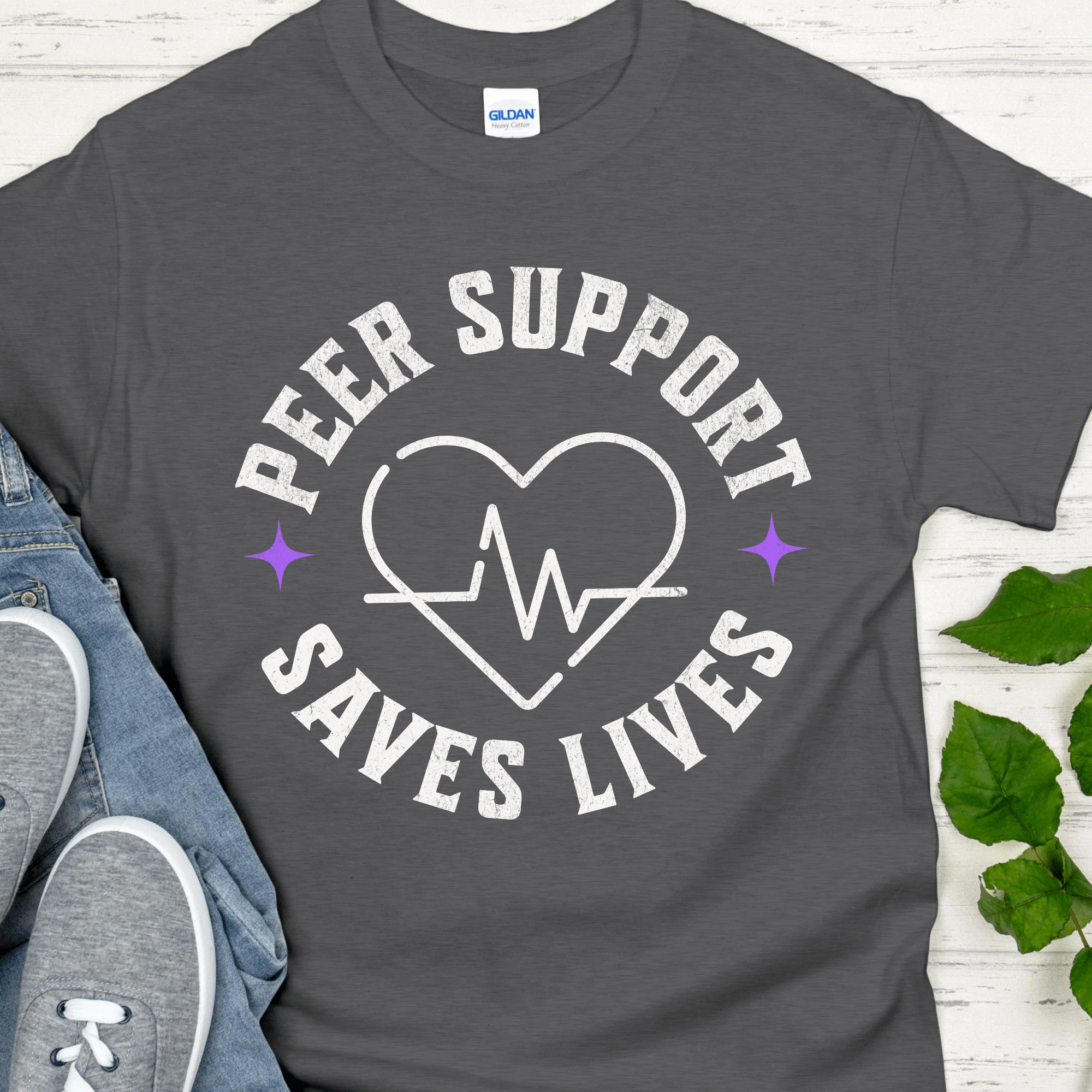 Recovery T-Shirt | Inspiring Sobriety |  Peer Support Saves Lives - Image 3