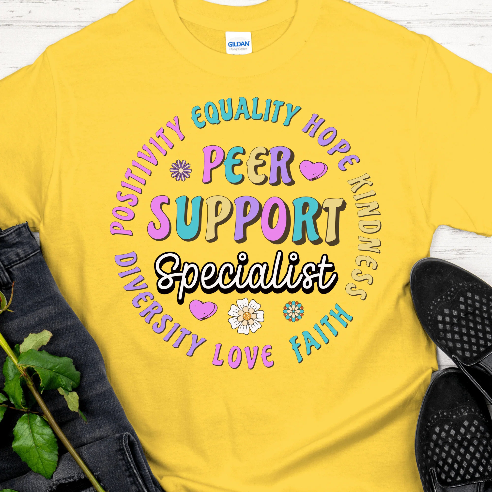 Recovery T-Shirt | Inspiring Sobriety |  Peer Support Specialist - Image 3