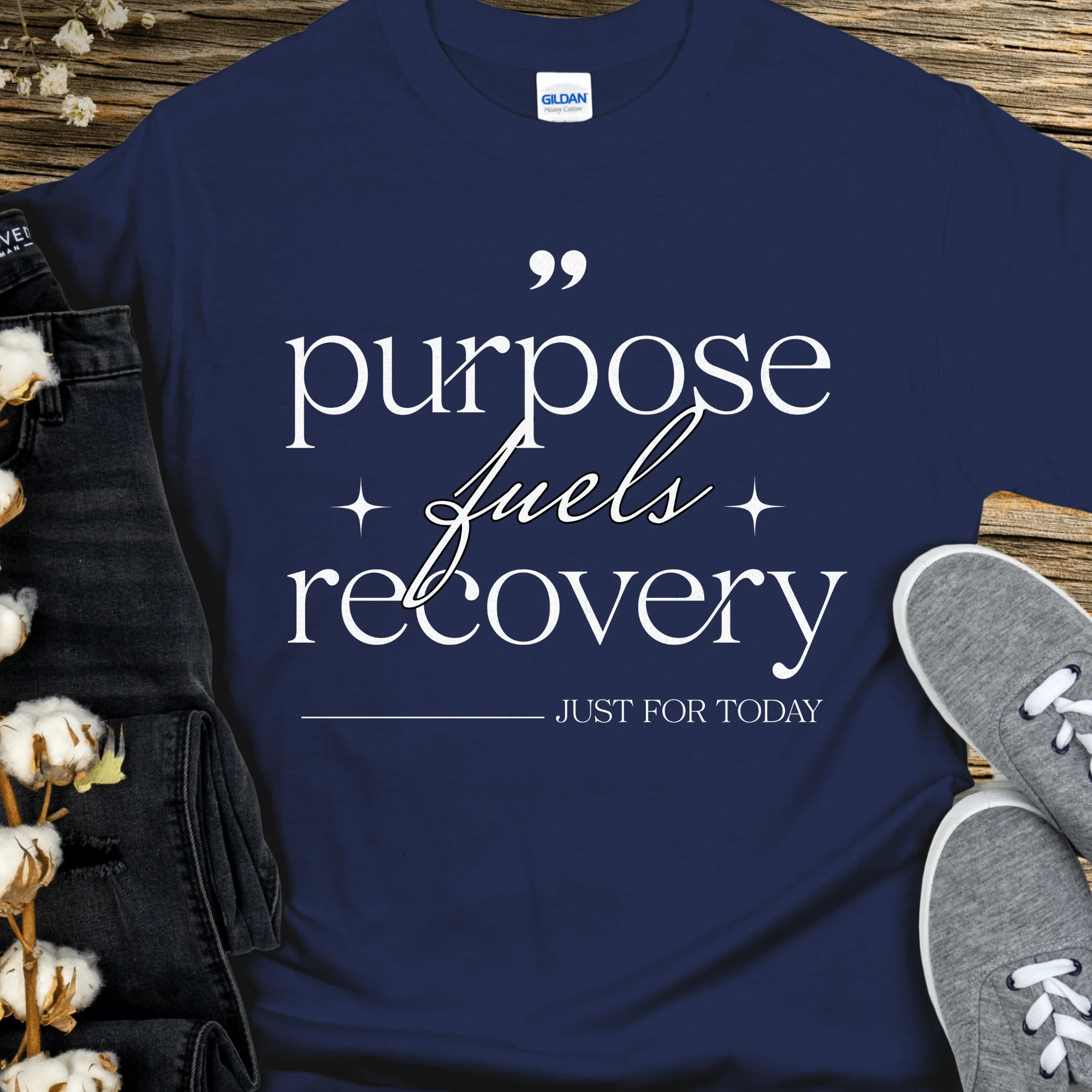 Recovery T-Shirt | Inspiring Sobriety |  Purpose Fuels Recovery - Image 2