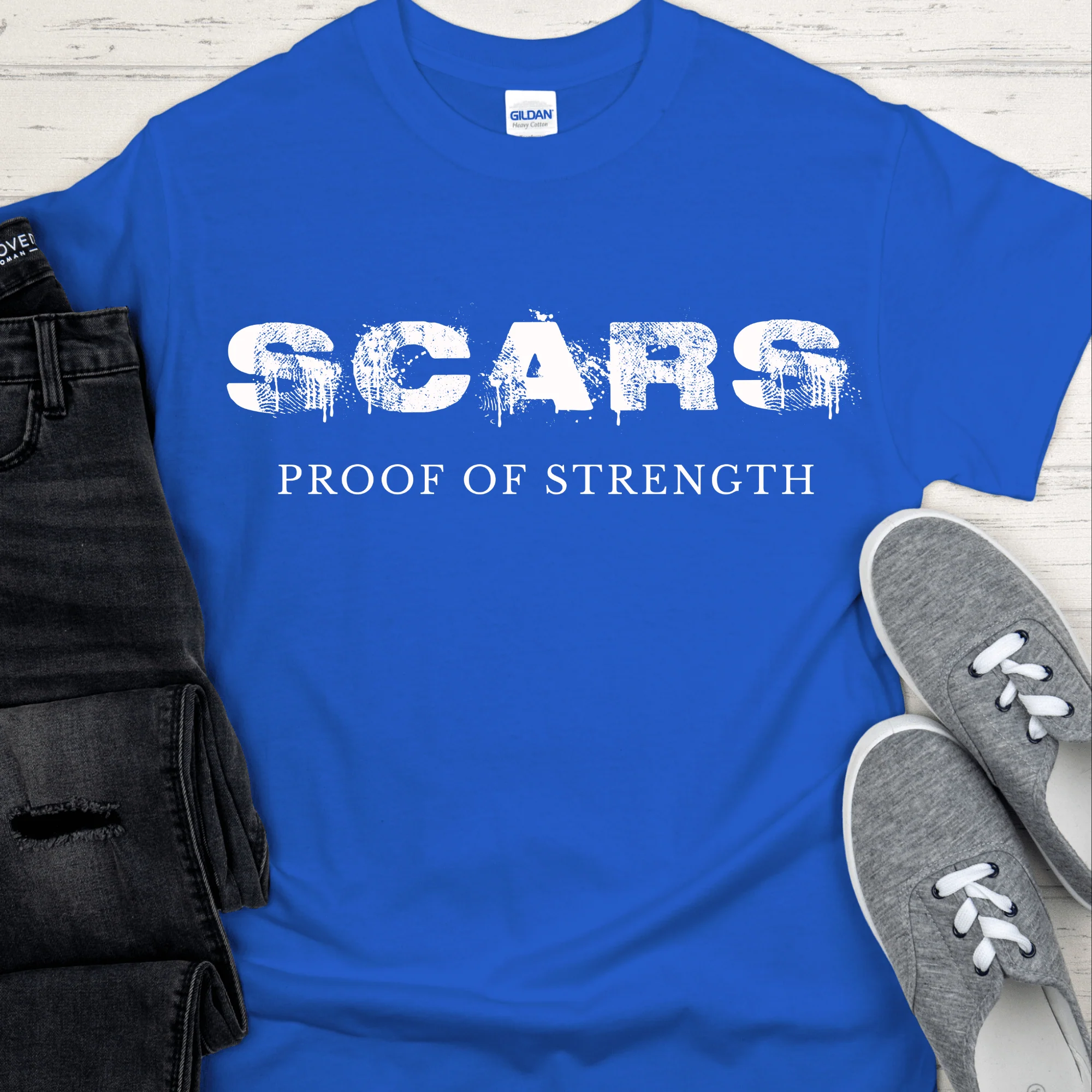 Recovery T-Shirt | Inspiring Sobriety |  Scars - Proof of Strength - Image 5