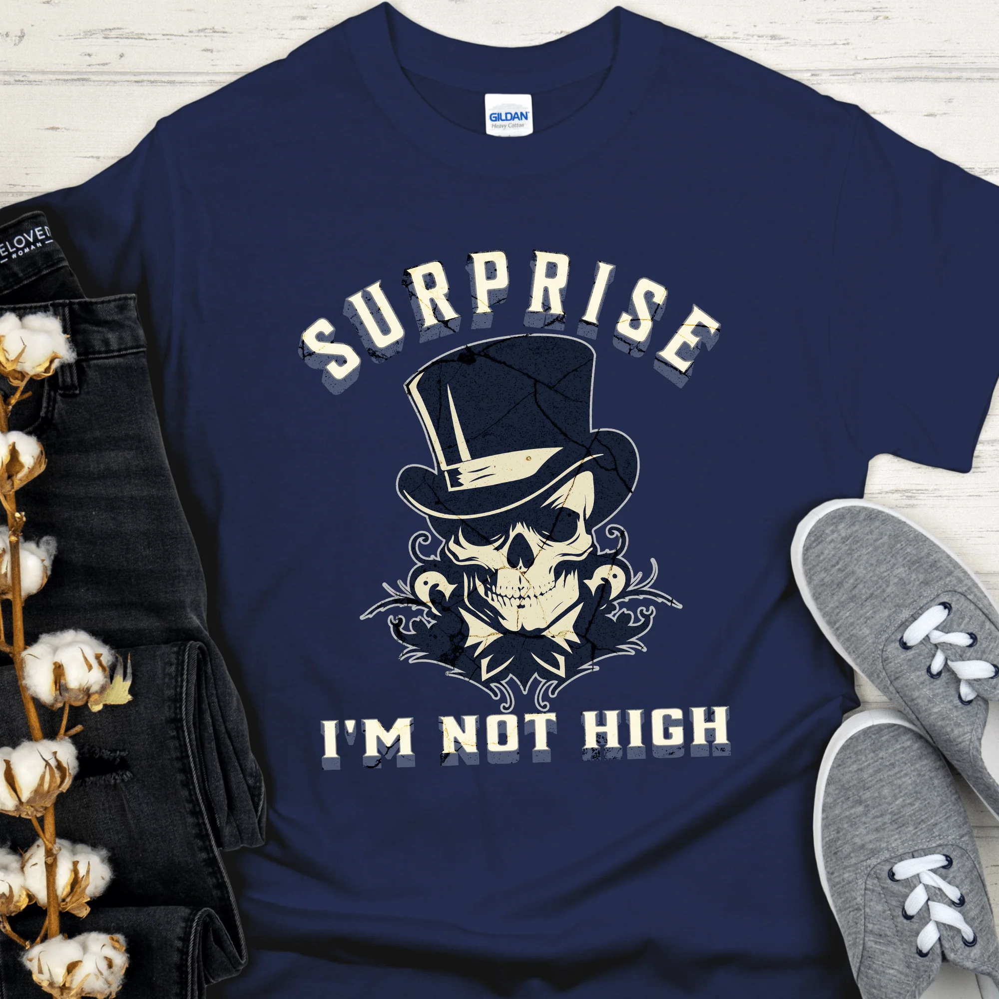 Recovery T-Shirt | Inspiring Sobriety |  Surprise I'm Not High - Image 2