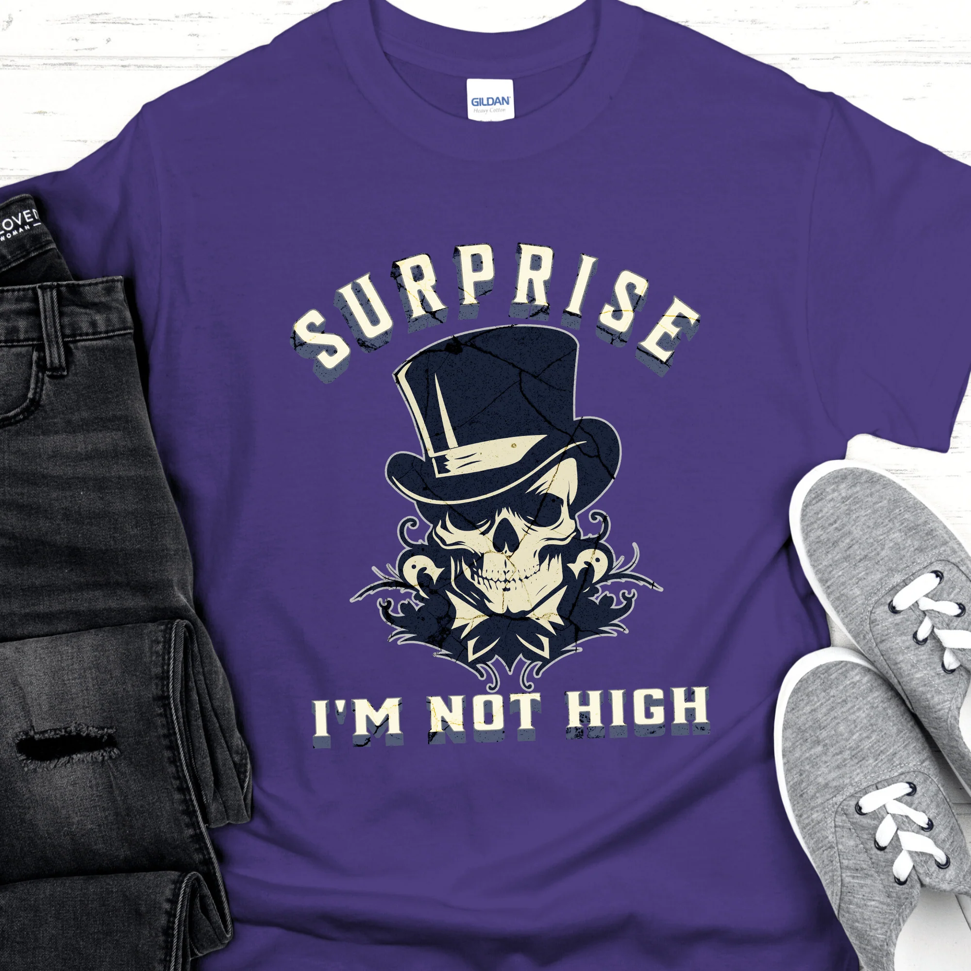 Recovery T-Shirt | Inspiring Sobriety |  Surprise I'm Not High - Image 3