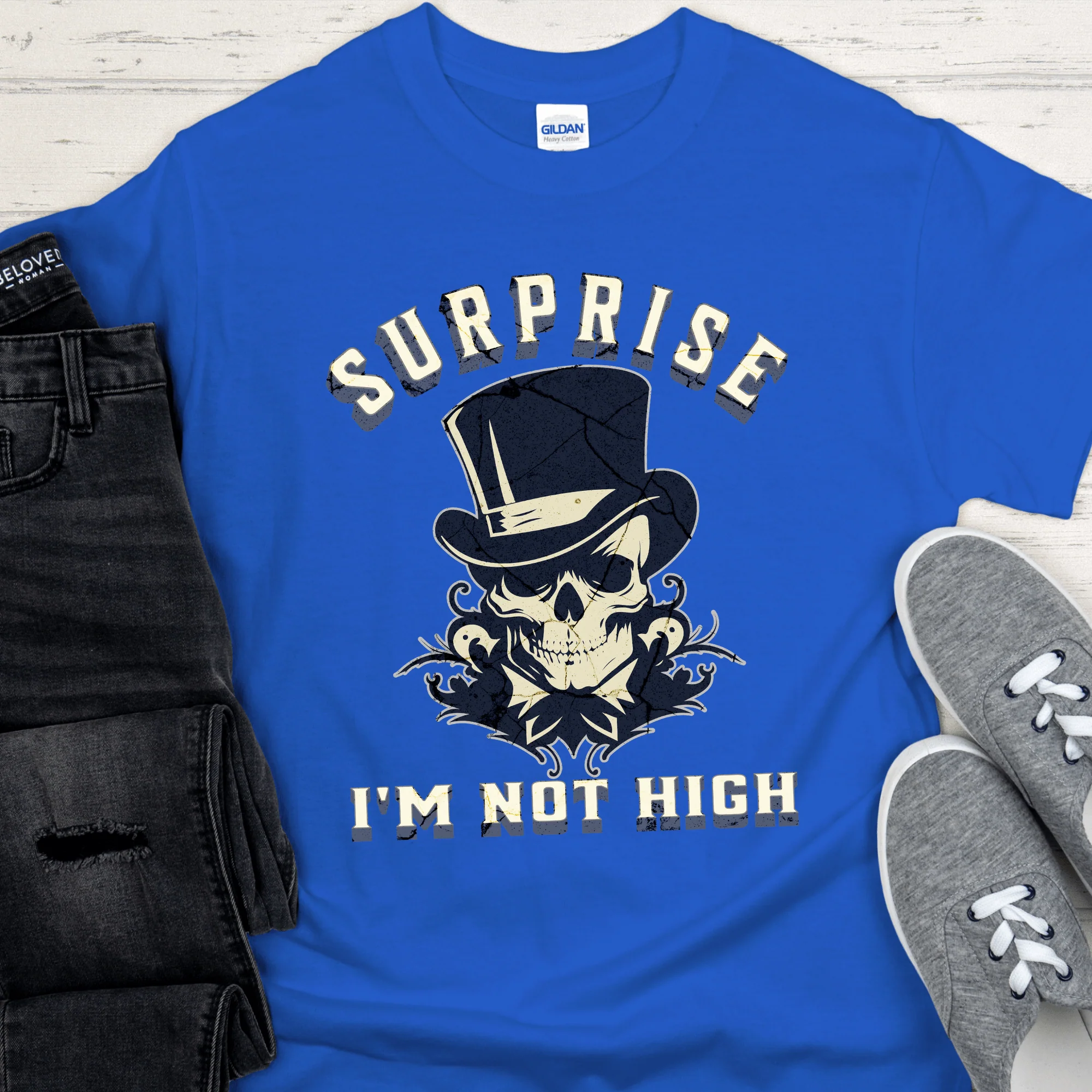 Recovery T-Shirt | Inspiring Sobriety |  Surprise I'm Not High - Image 4