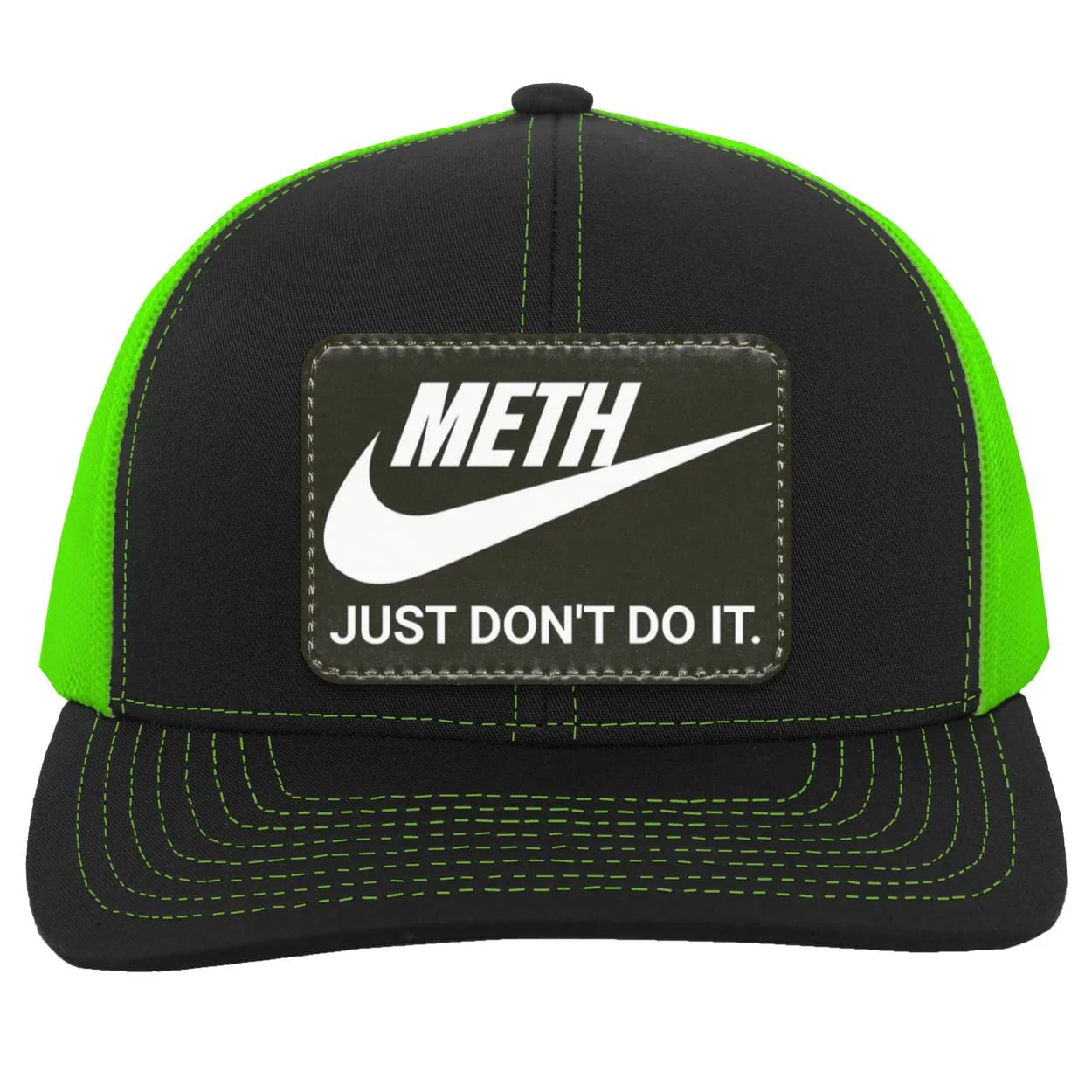 Recovery Trucker Snapback Hat | Inspiring Sobriety | Meth Just Don't Do It - Image 15