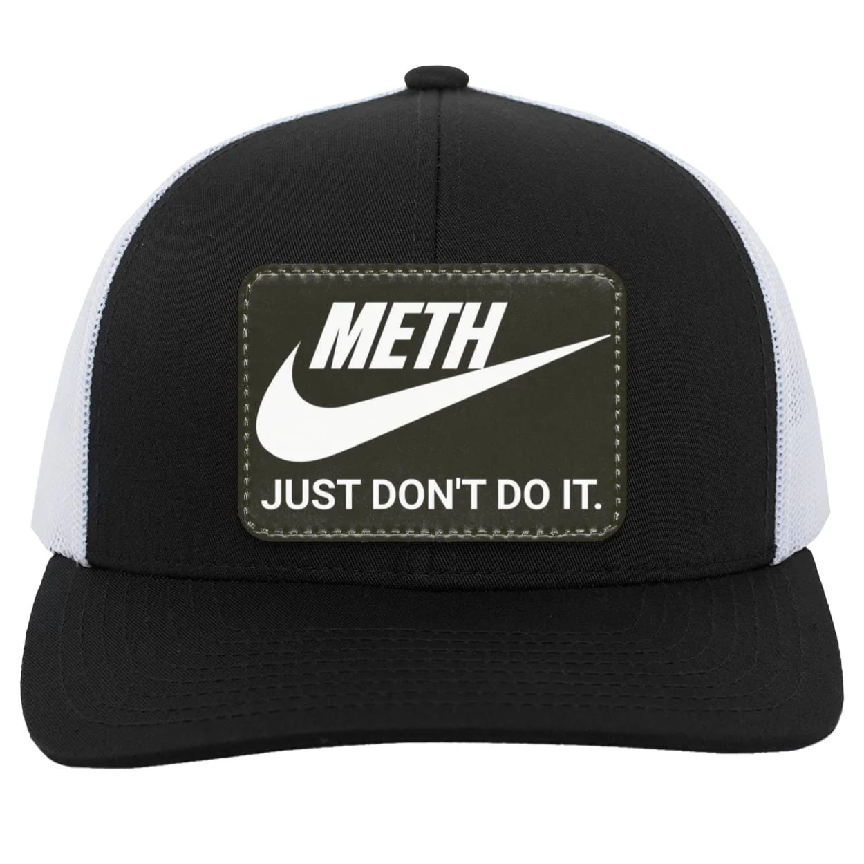 Recovery Trucker Snapback Hat | Inspiring Sobriety | Meth Just Don't Do It - Image 3