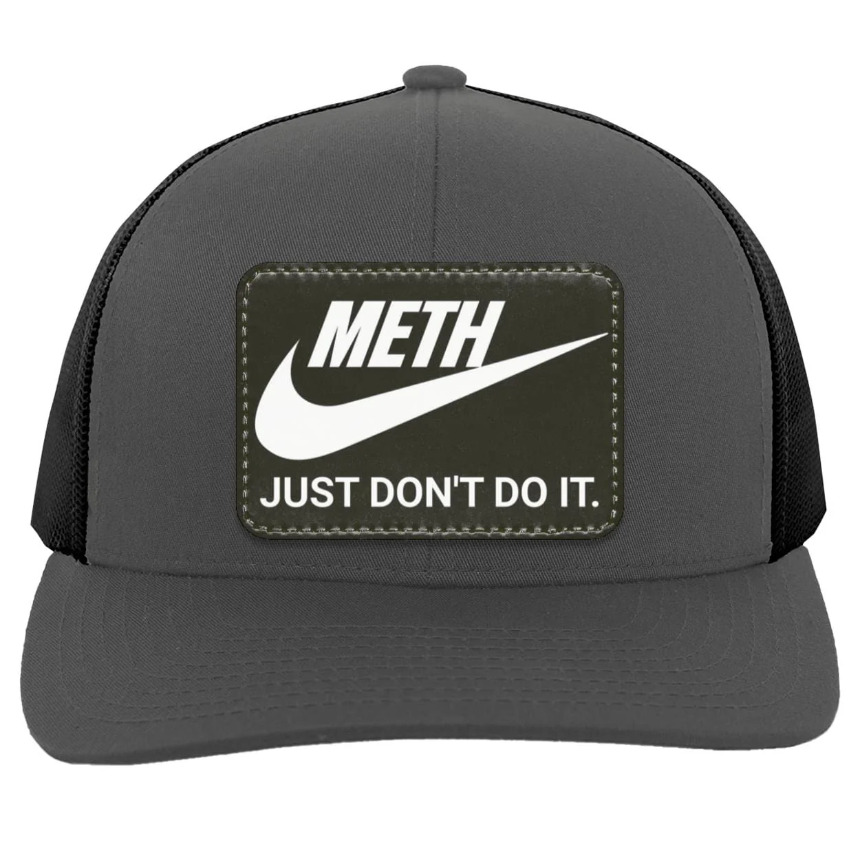 Recovery Trucker Snapback Hat | Inspiring Sobriety | Meth Just Don't Do It - Image 4