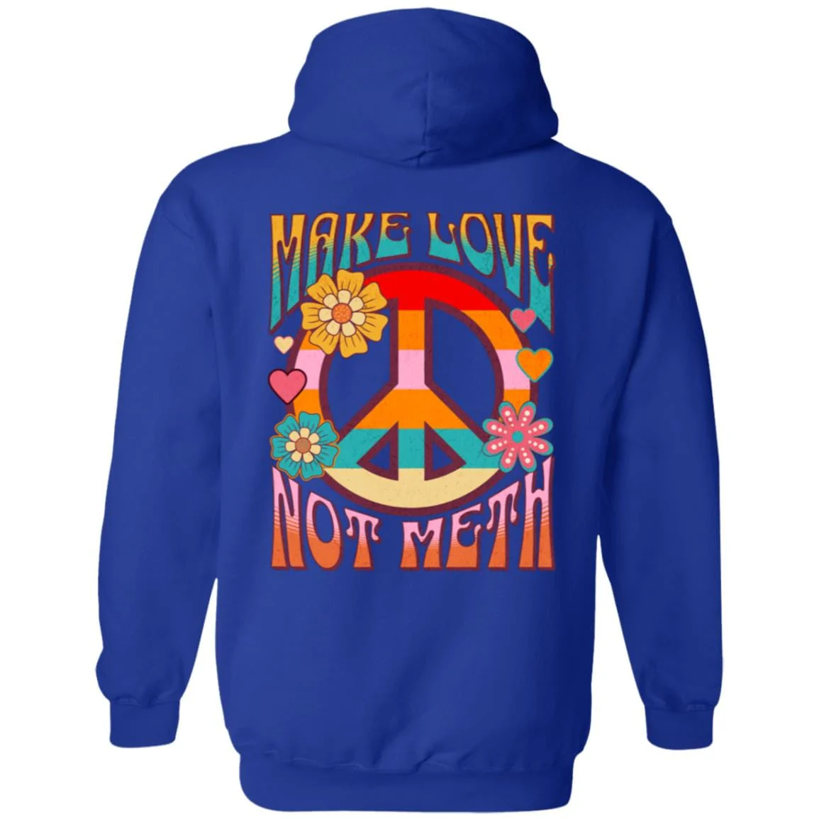 Recovery Zip Hoodie | Inspiring Sobriety |  Make Love Not Meth  (Retro) - Image 3