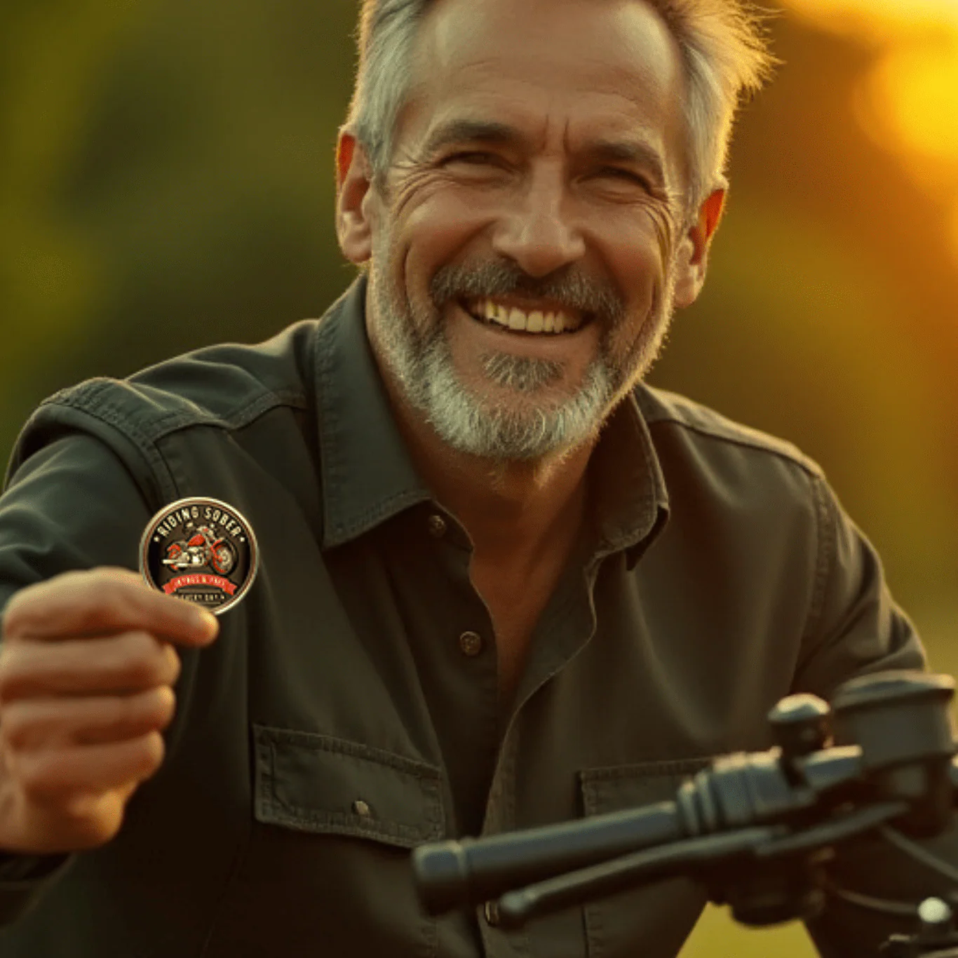Recovery Medallion Coin I Inspiring Sobriety I  Riding Sober Motorcycle - Image 8