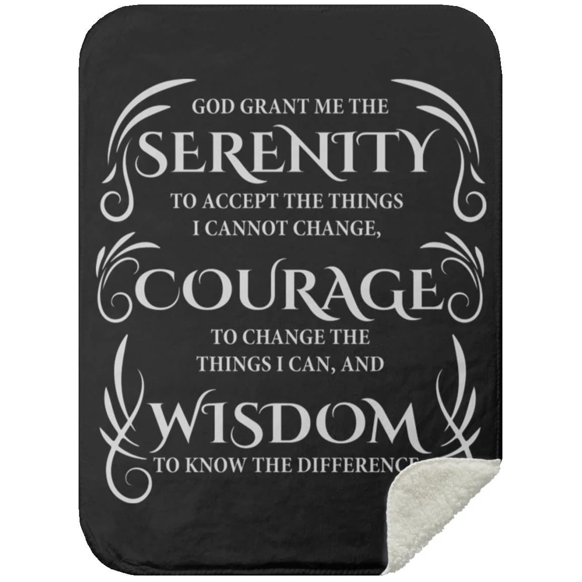 Serenity Prayer Throw 30x40 (Dark Colors) | Inspiring Sobriety - Image 4